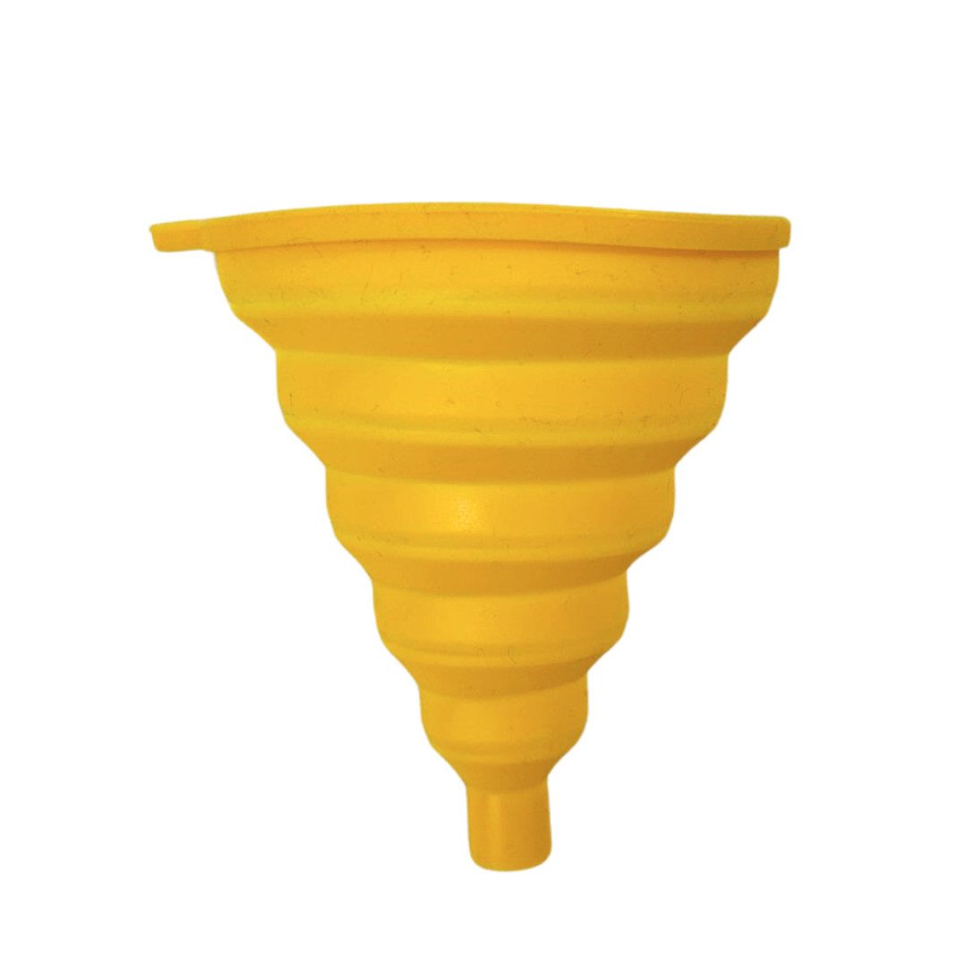 Trichter Dunlop faltbarer Silikon Trichter 11 cm Gelb Öltrichter Küchentrichter