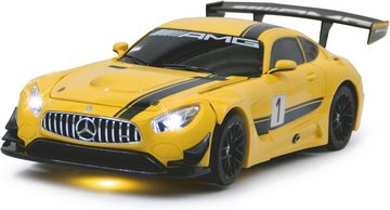 Jamara RC-Auto Deluxe Cars, Mercedes-AMG GT3, 1:14, gelb, 2,4GHz, mit Lautsprecher