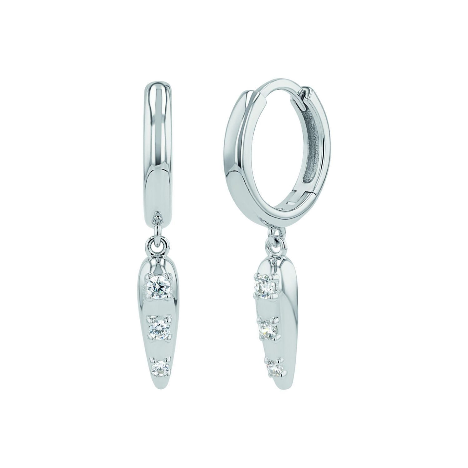 Noelani Paar Creolen Noelani Creolen für Damen, Silber 925, Zirkonia (Charm Creole, 2-tlg)