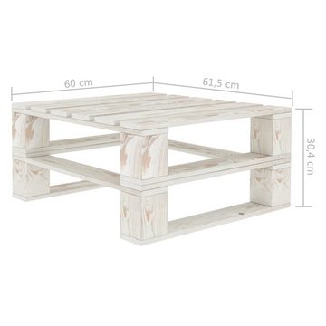 furnicato Gartentisch Garten-Palettentische 2 Stk. Weiß Holz