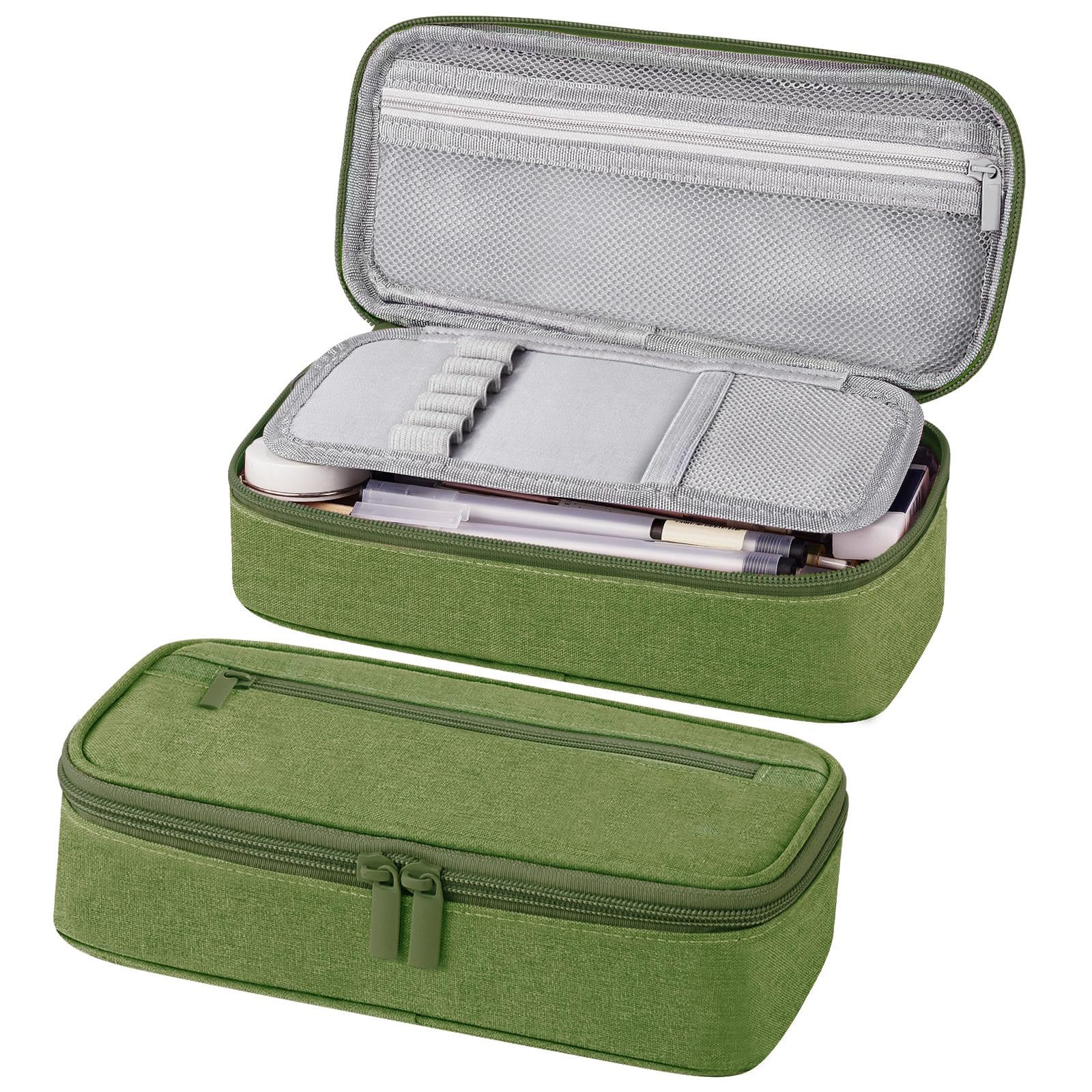 Diwzbyn Schreibgeräteetui Schlamperbox,Federmäppchen Federtaschen Mäppchen Etui Stifte 5 Fach, Große Kapazität Pencil Case Großes Federmäppchen