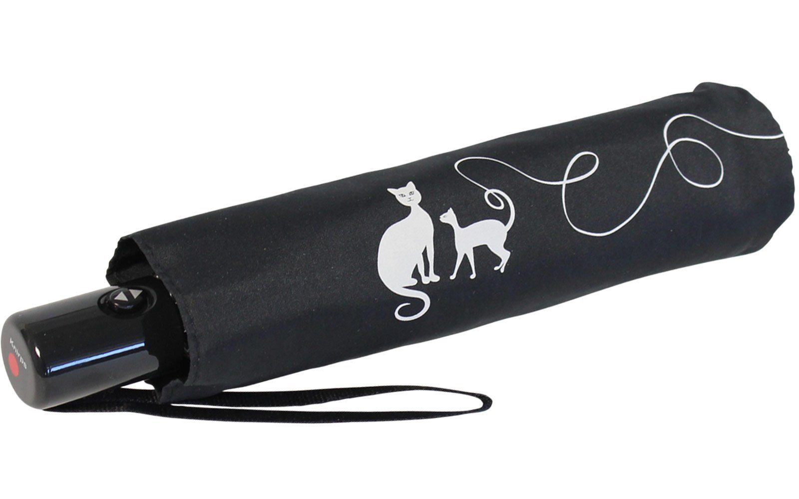 Knirps® Taschenregenschirm Slim in passt kitty, dabei, Duomatic immer jede mit - mit Tasche Auf-Zu-Automatik