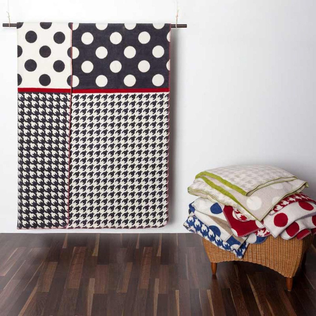 Wohndecke Geo, Richter, Wendedecke aus 100% Bio Baumwolle