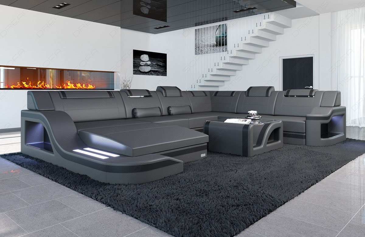 Sofa Dreams Wohnlandschaft XXL Ledersofa Palermo günstig online kaufen