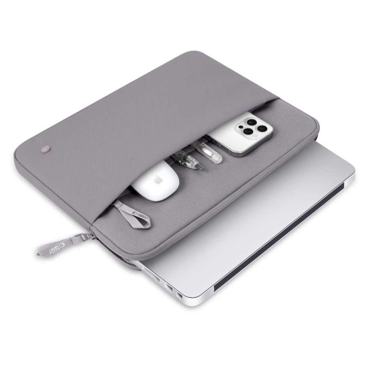 TECH PROTECT Laptoptasche für 15–16", Laptophülle mit Fronttasche und Plüschfutter