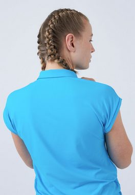 SPORTKIND Funktionsshirt Golf Polo Shirt Loose-Fit Mädchen & Damen hellblau