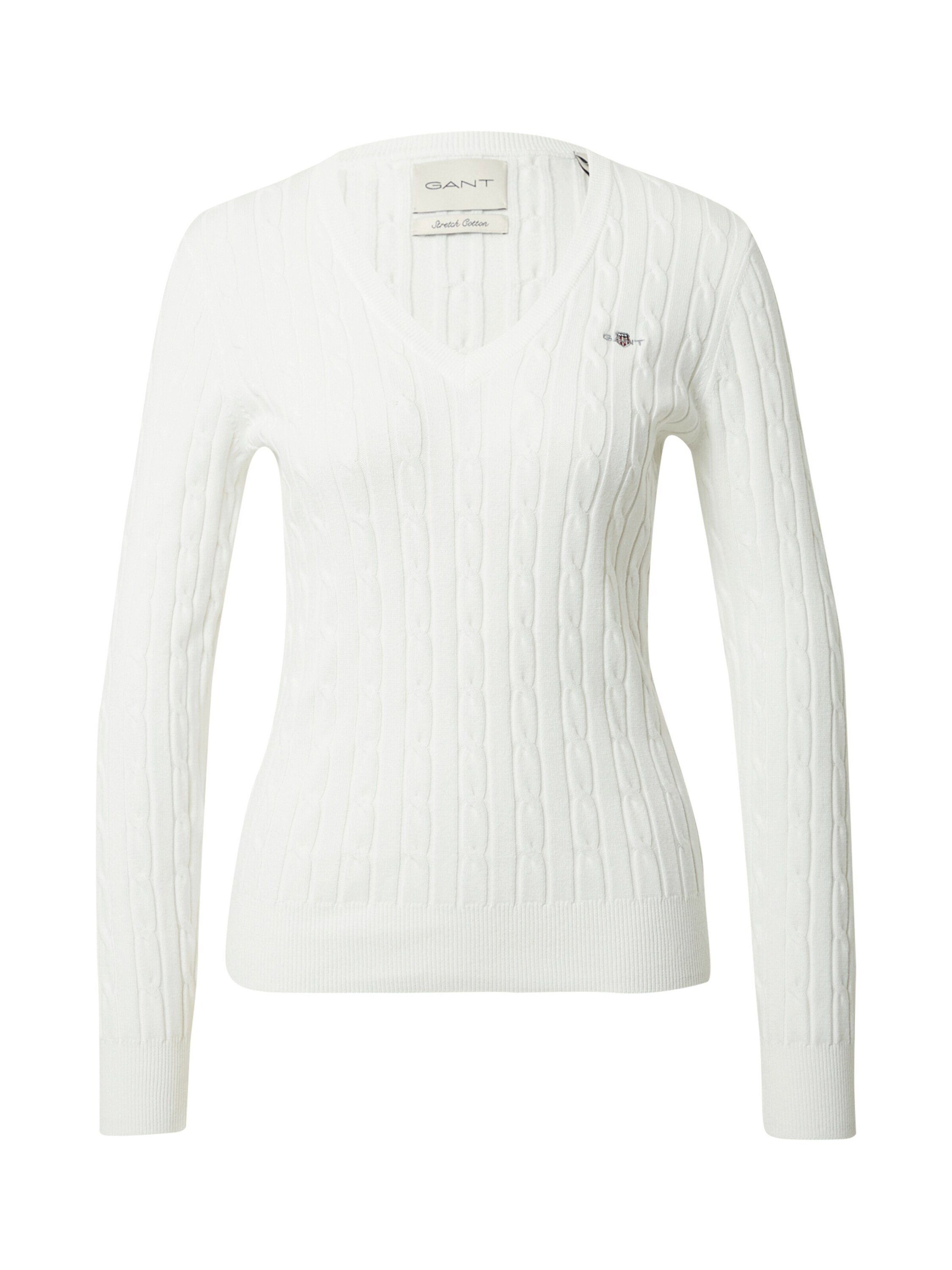 Gant Strickpullover (1-tlg) Stickerei