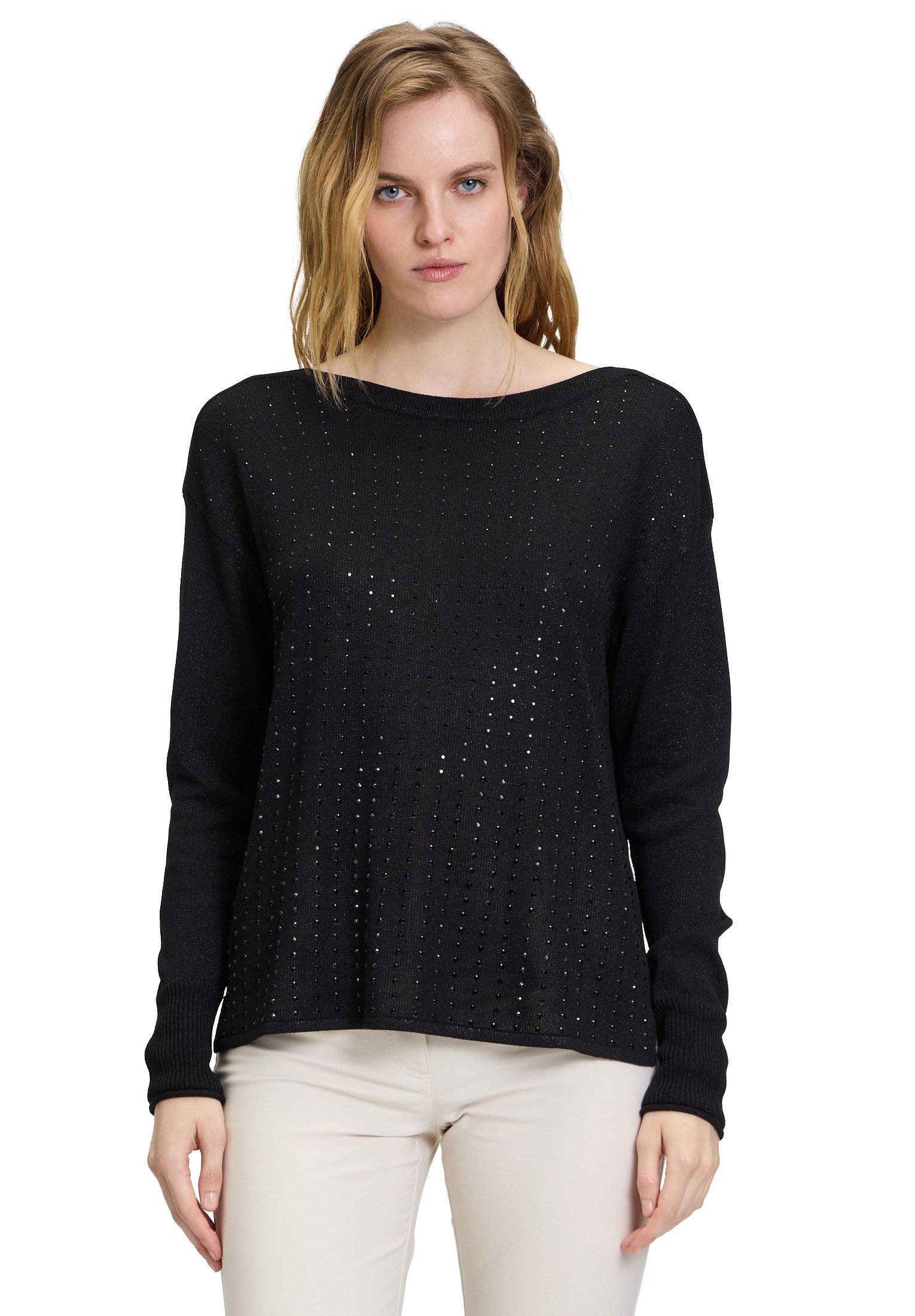 Betty Barclay Strickpullover Damen Feinstrickpullover mit Strass (1-tlg) li günstig online kaufen