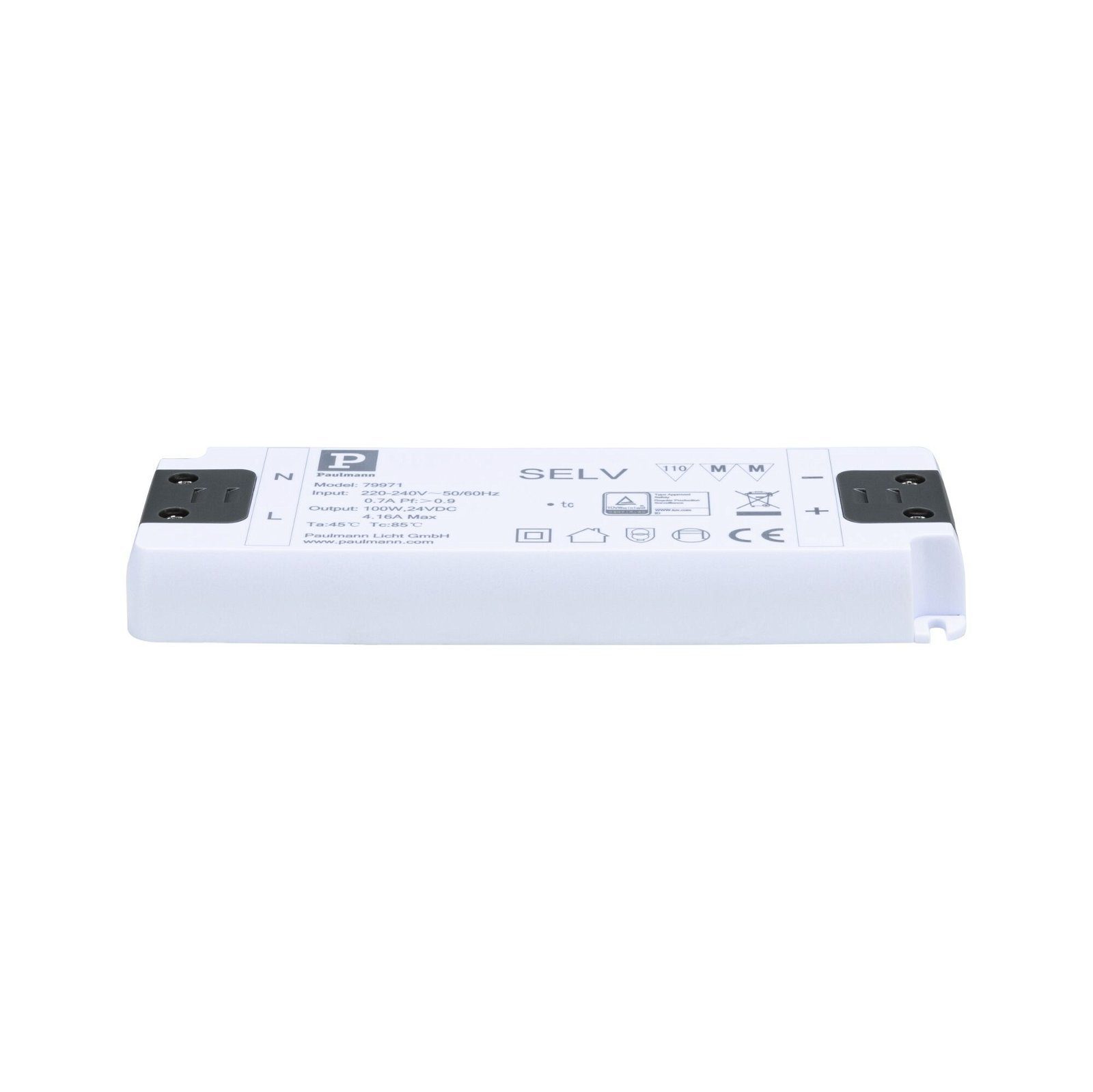 Paulmann LED-Streifen Pro Power Supply Flat 24V DC 100VA IP20 Weiß/Kunststoff, Zubehör