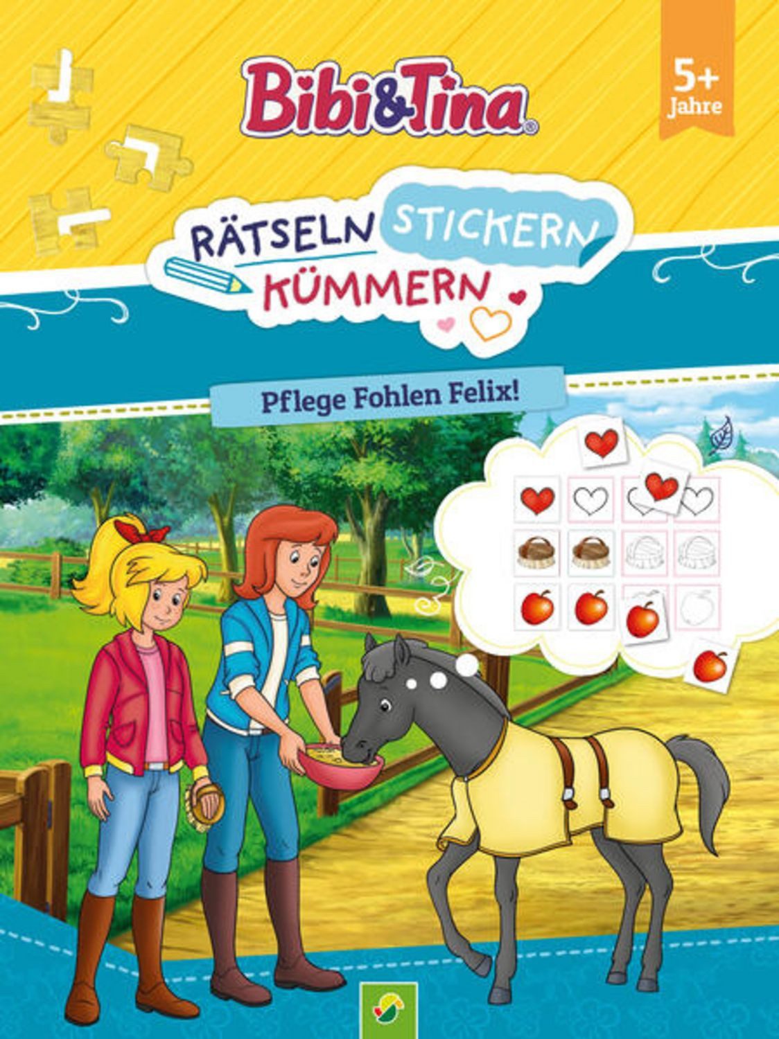 Bibi & Tina: Rätseln Stickern Kümmern: Pflege Fohlen Felix! / Schwager & Steinlein Verlag