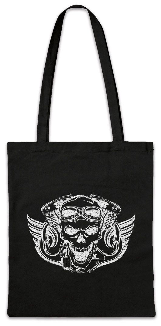 Beuteltasche Biker Skull I Stofftasche Club MC Rocker Adler Biker Eagle