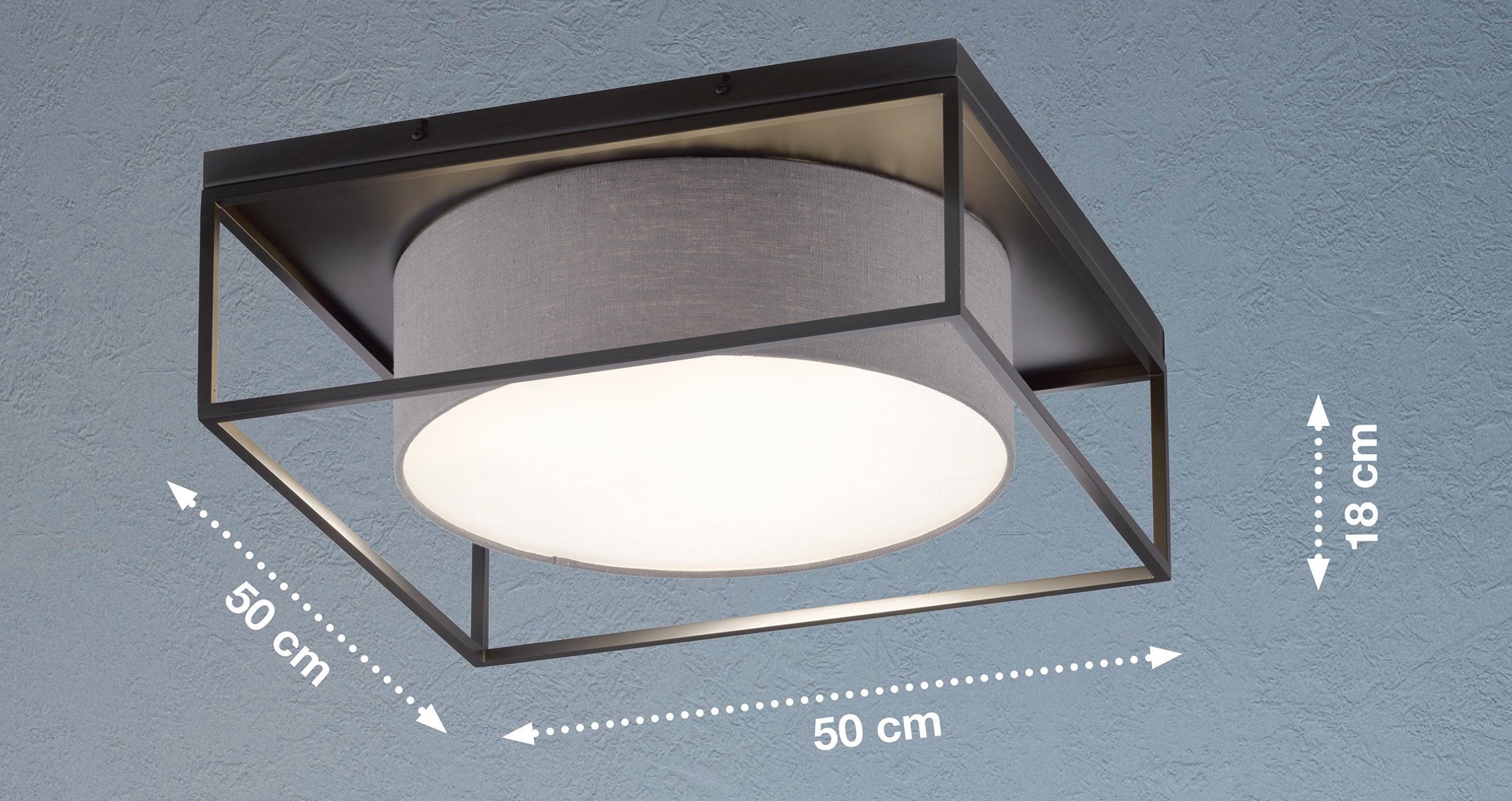 FISCHER & HONSEL Deckenleuchte Carre, ohne Leuchtmittel | Deckenlampen