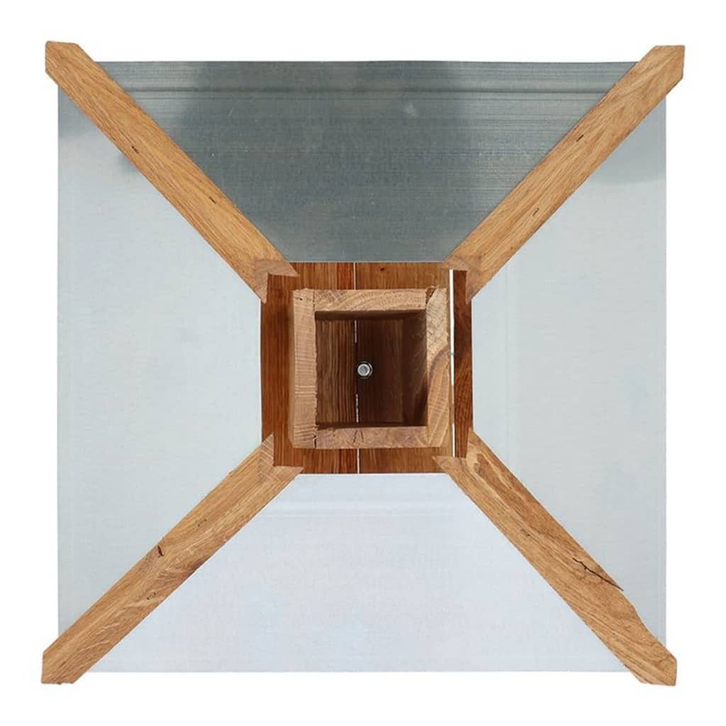Quadratischem Stahl BV und Design Esschert mit Vogel-Futterhaus Dach Vogelhaus Silo