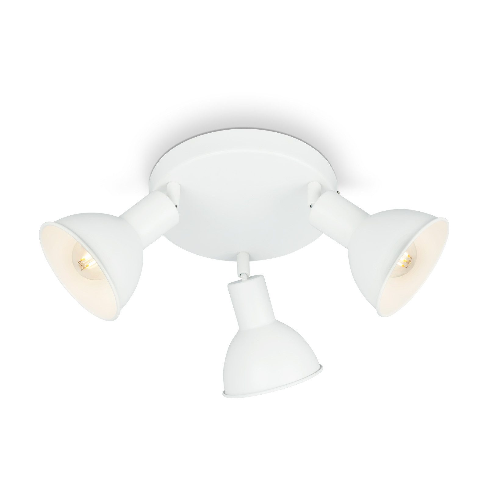 Briloner Leuchten Deckenspot Deckenlampe Extra-Warmweiß Strahler E14, ohne Leuchtmittel, 2700K - Extra - Warmweiß, Strahler schwenkbar, Holz, max 25 Watt, exkl. E14, Ø 110 x 90 mm