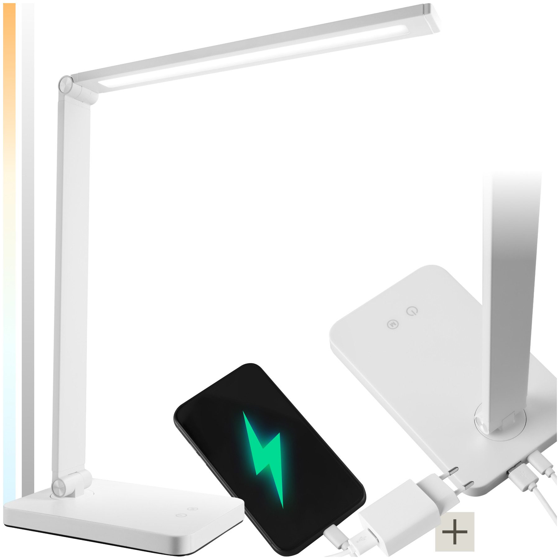 tectake Schreibtischlampe Tischleuchte Novaly, LED, dimmbar, günstig online kaufen