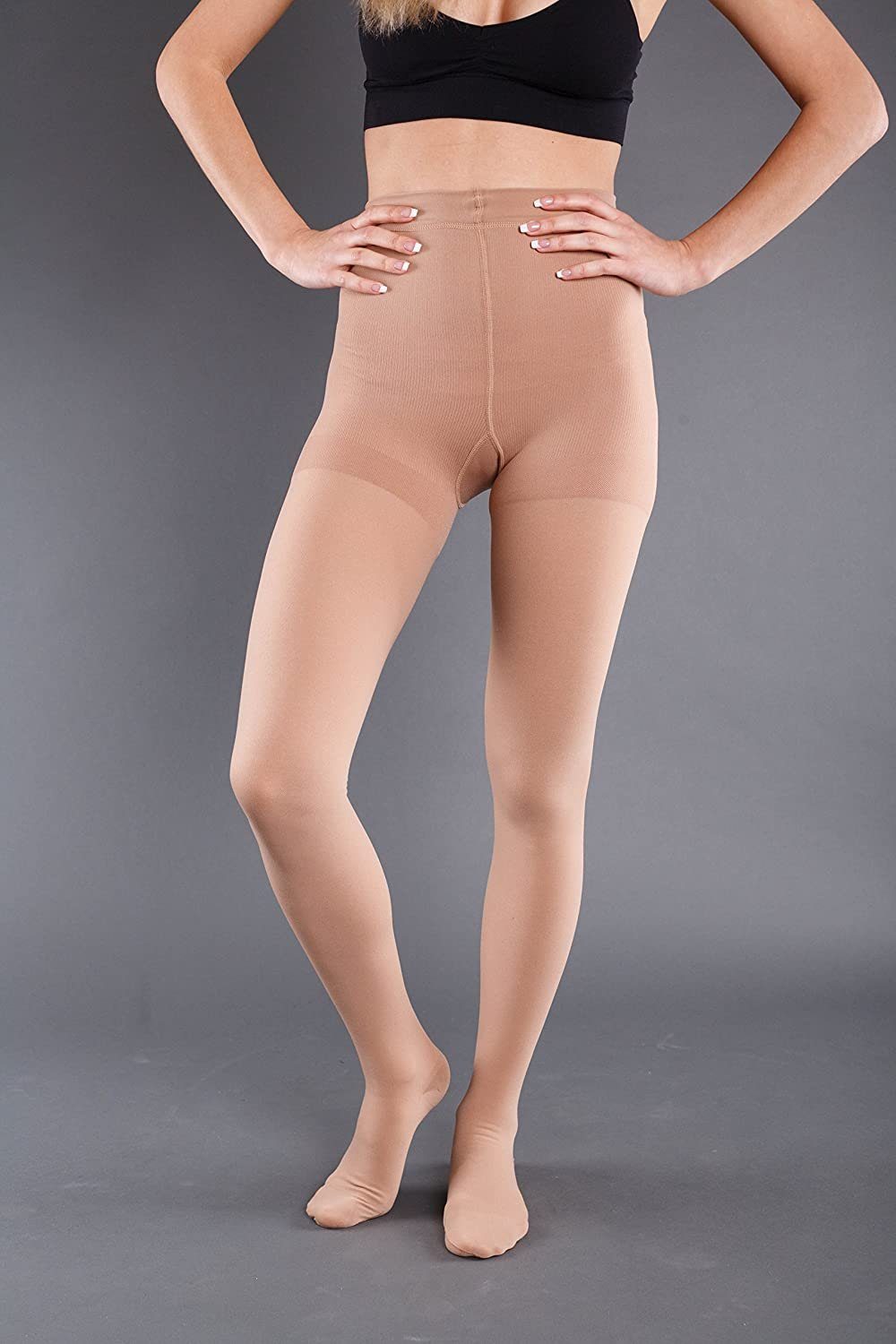 Lorey Medtec Stützstrumpfhose Kompressionsstrumpfhose AT, Klasse 2, geschlossene Spitze, IG kurz – Bild 5 von 5