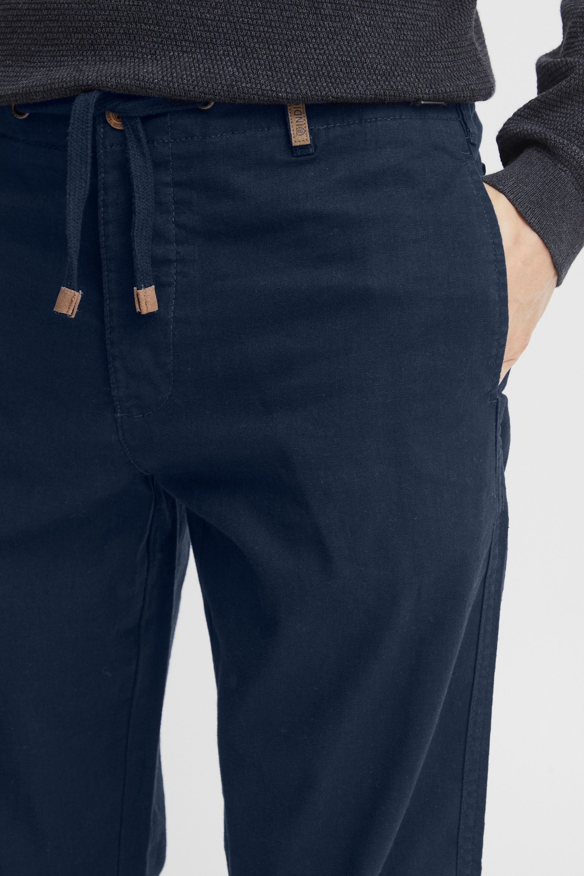 INDICODE Leinenhose IDIves Lange Hose mit Tunnelzug am Bund – Bild 4 von 5