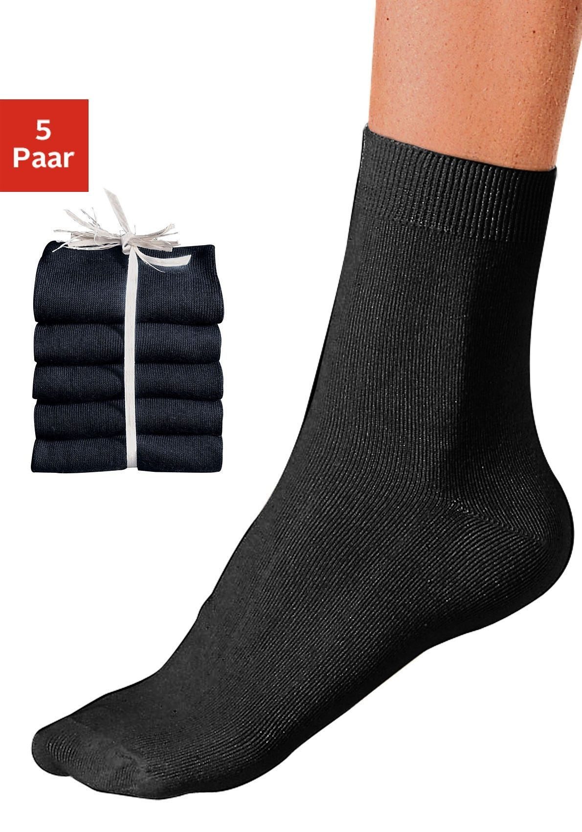 in Basicsocken Go 5-Paar) schwarz (Set, unifarben