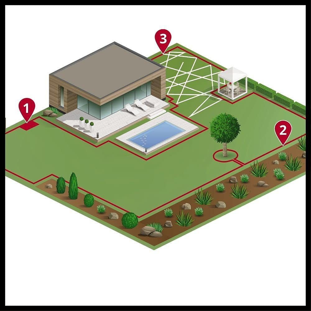 Einhell Rasenmähroboter FREELEXO 1000BT SET, bis 1000 m² Rasenfläche, (Rasentrimmer GC-CT 18/24Li, +2.Akku), Appsteuerung, inklusive Ladestation
