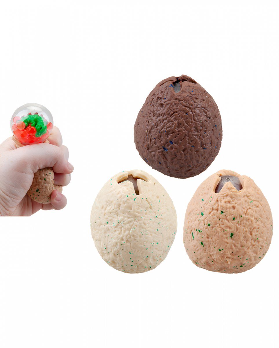 Horror-Shop Dekoobjekt Squishy Dinosaurier Ei mit Dino Anti Stress Ball 1