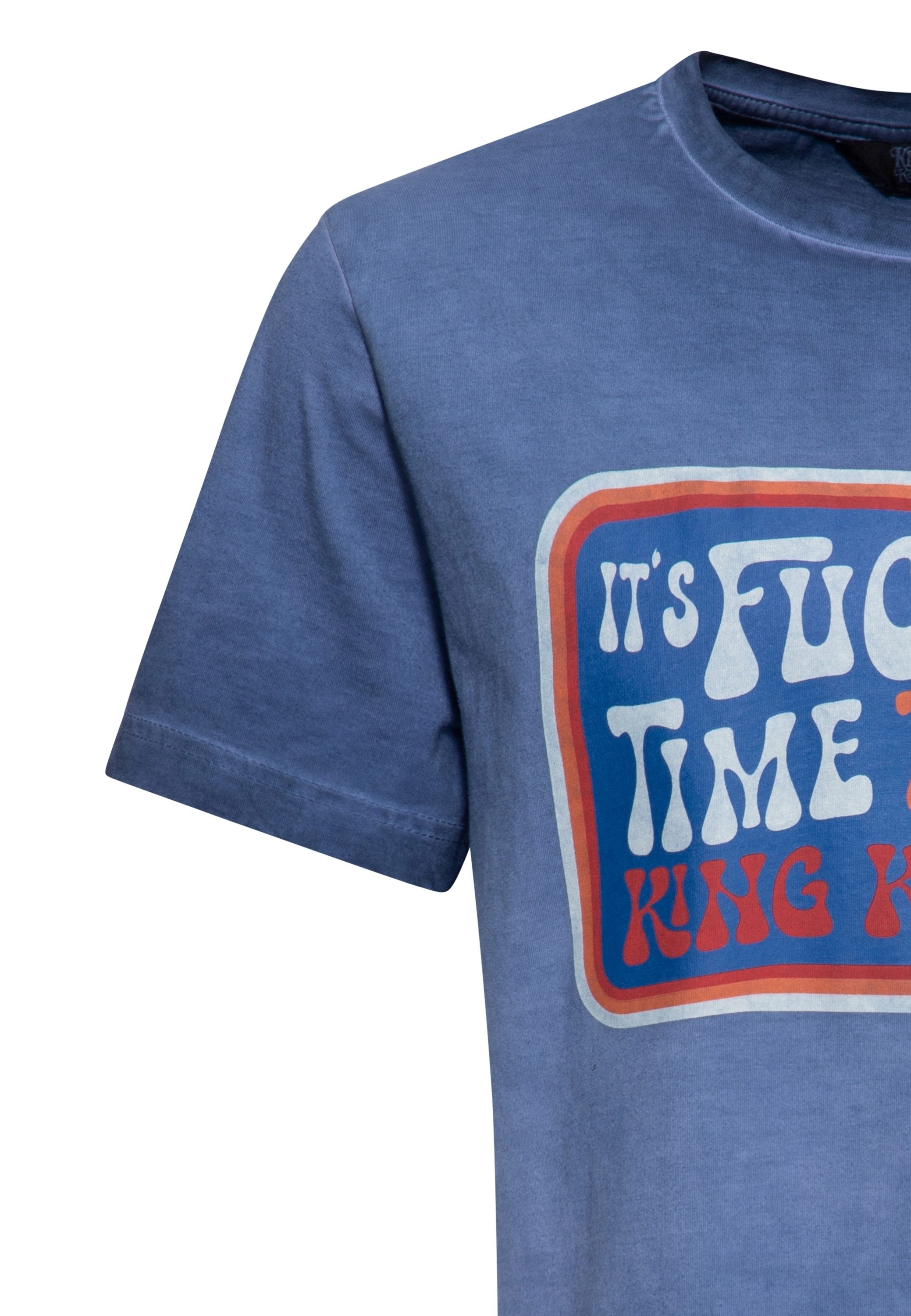 KingKerosin Print-Shirt It's Fucking Time To Ride (1-tlg) mit Statement Druck