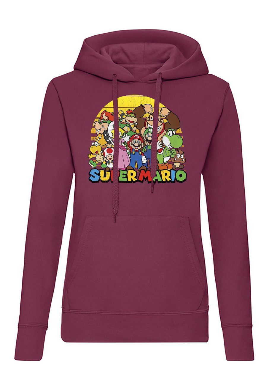Blondie & Brownie Hoodie Damen Super Mario Sun Apocalypse Luigi Retro Konsole mit Kapuze