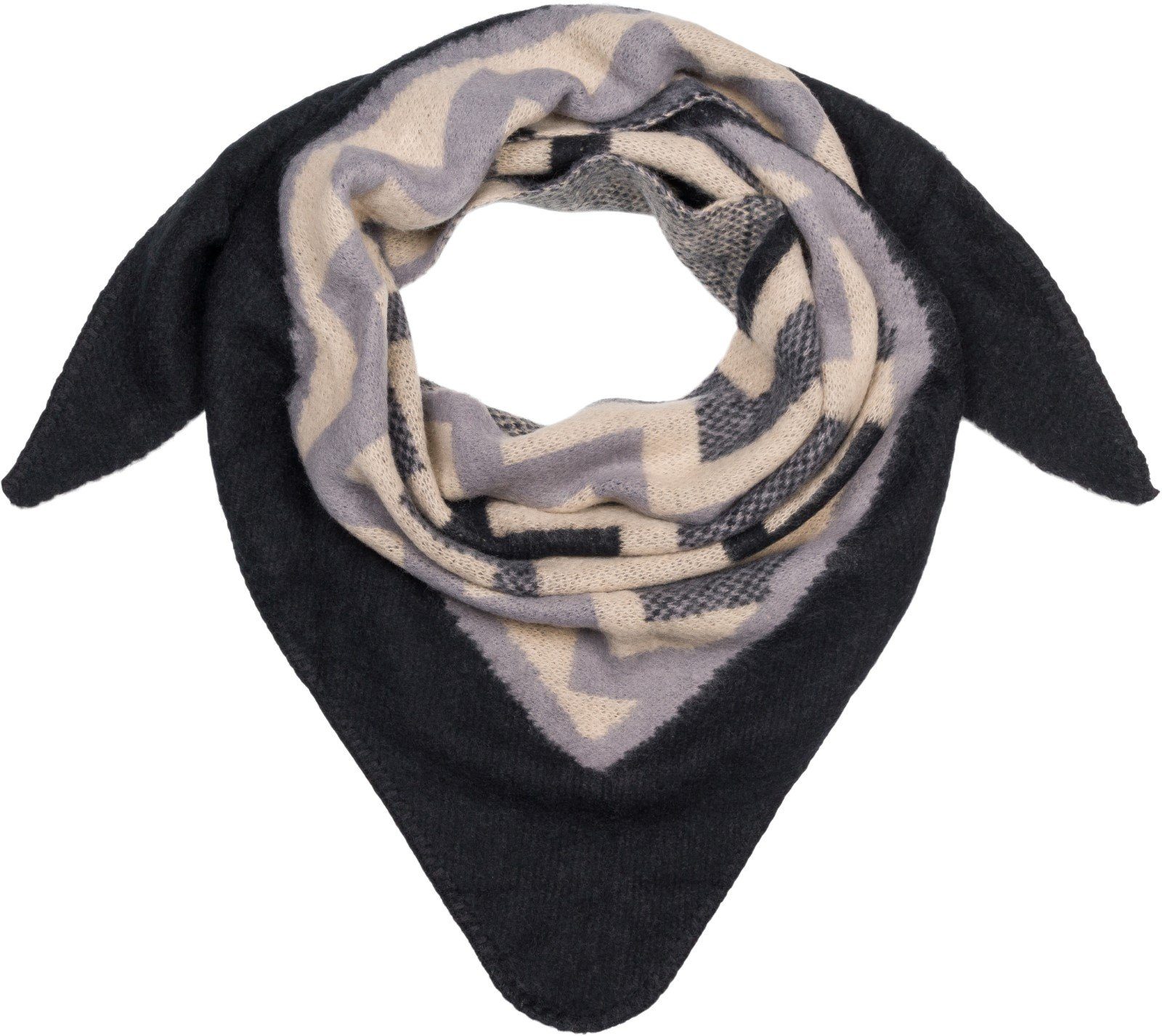 styleBREAKER XXL-Schal Web Dreiecktuch Zick-Zack, (1-St) günstig online kaufen