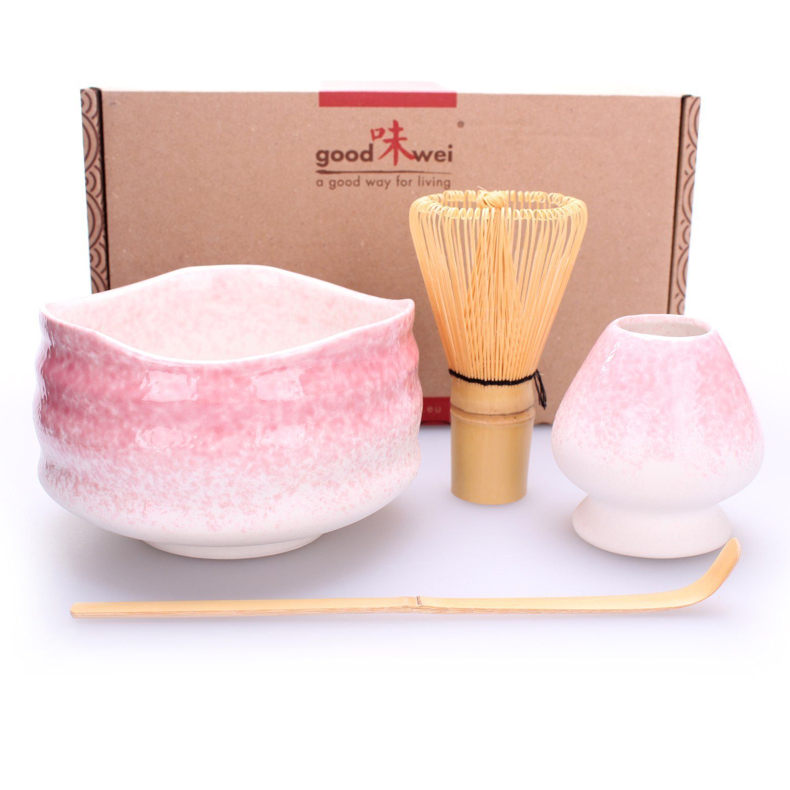 Goodwei Teeservice Matcha-Set "Sakura" 120 mit Chasentate (4-tlg), Keramik