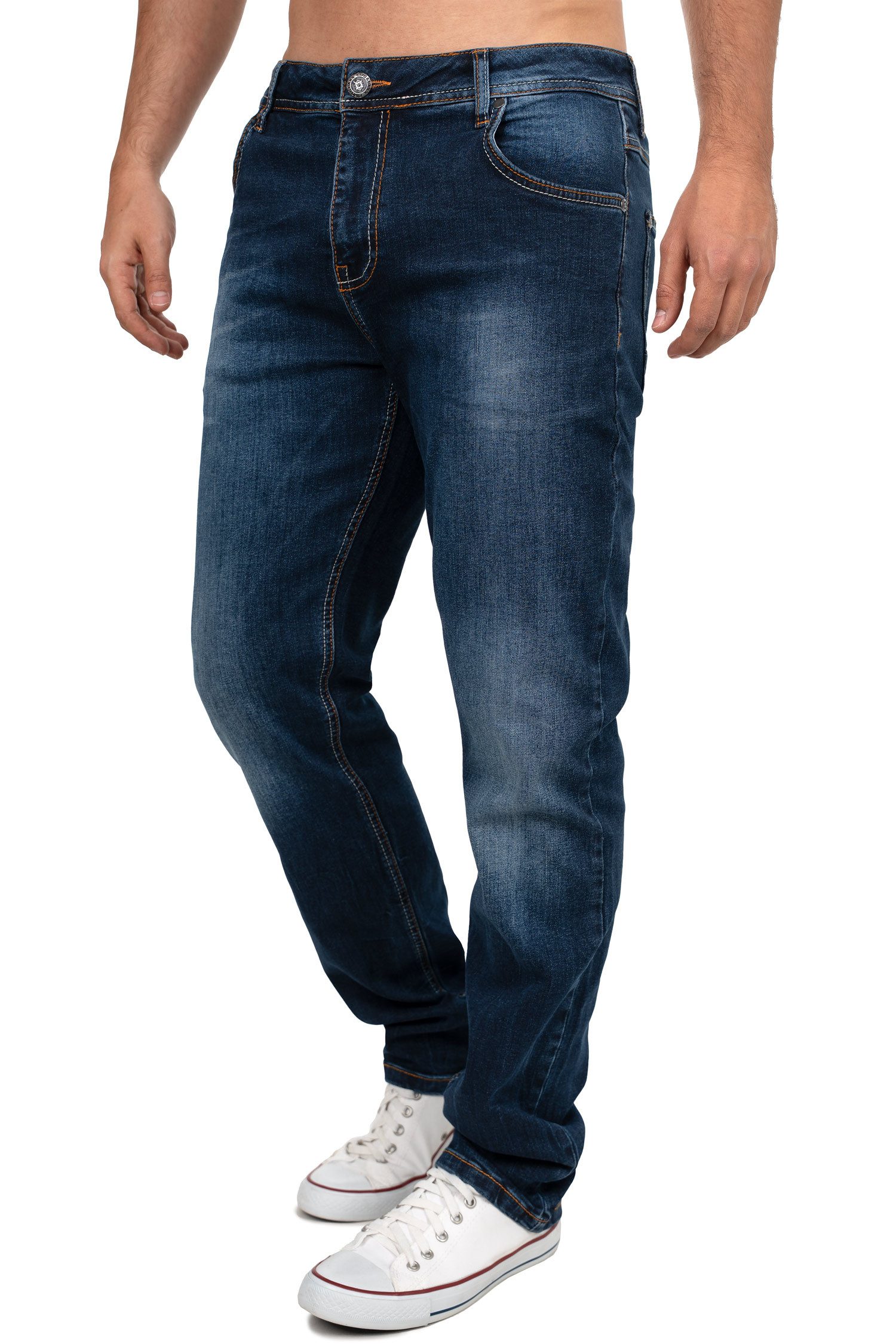 Cipo & Baxx Bikerjeans Herren Slim Fit Hose Stonewashed BA-CD820 Stylisches günstig online kaufen