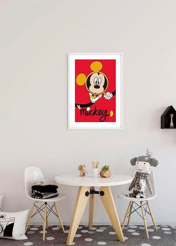 Komar Poster Mickey Mouse Magnifying (1 Glass, Schlafzimmer, Disney Kinderzimmer, Wohnzimmer St)