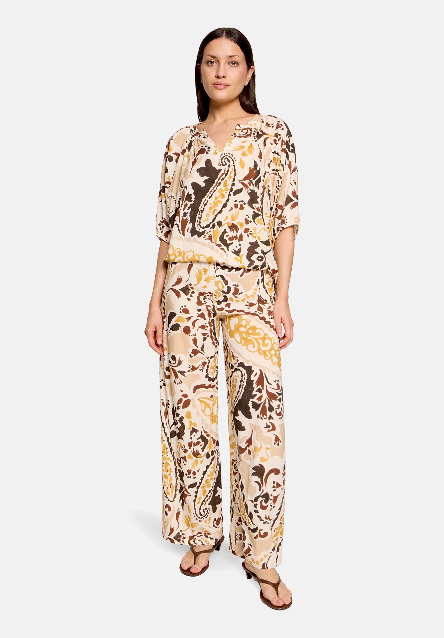 Cartoon Palazzohose Damen mit Gummizug