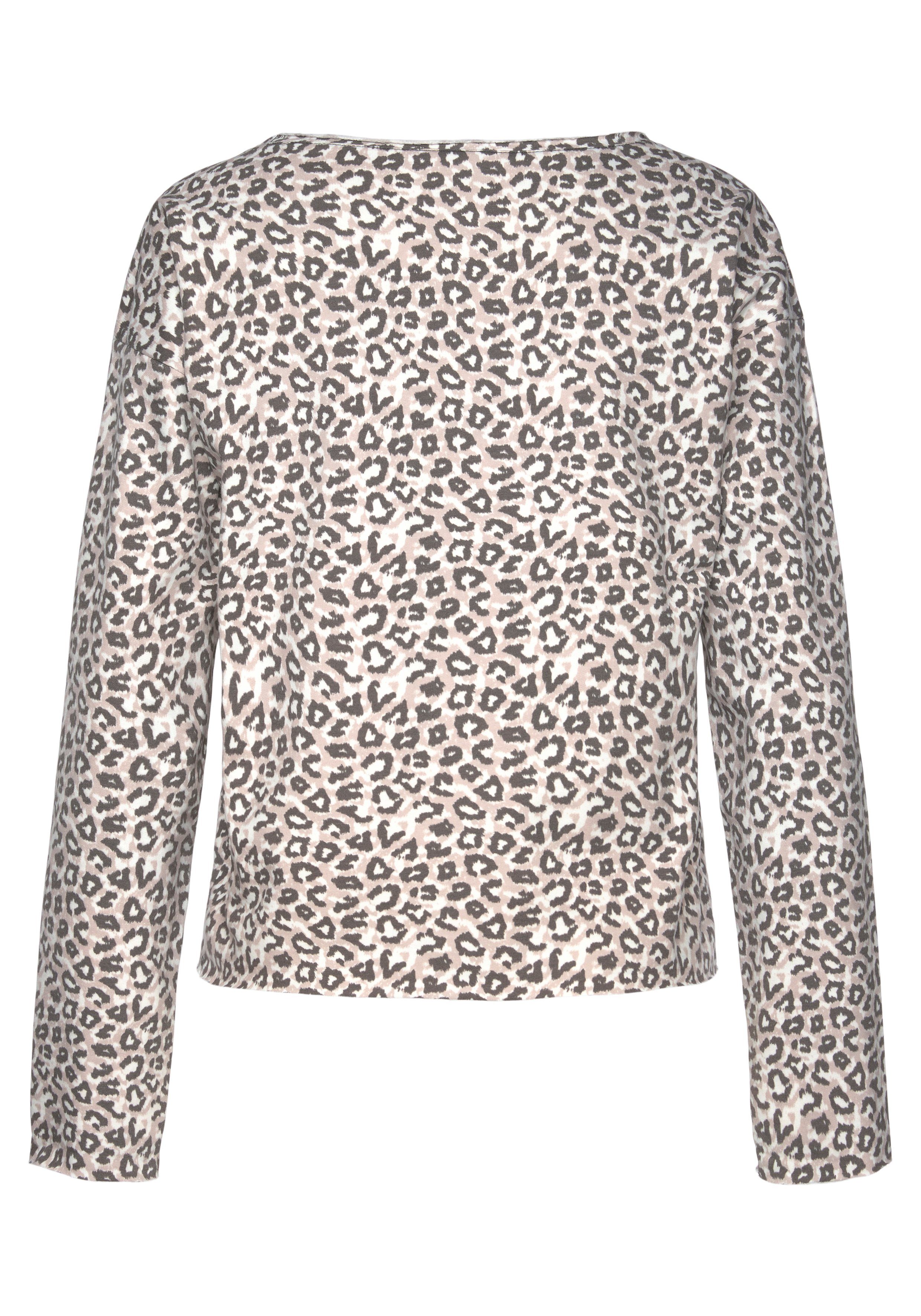 LASCANA Sweatshirt Langarmshirt in locker sitzendem Schnitt, Loungewear