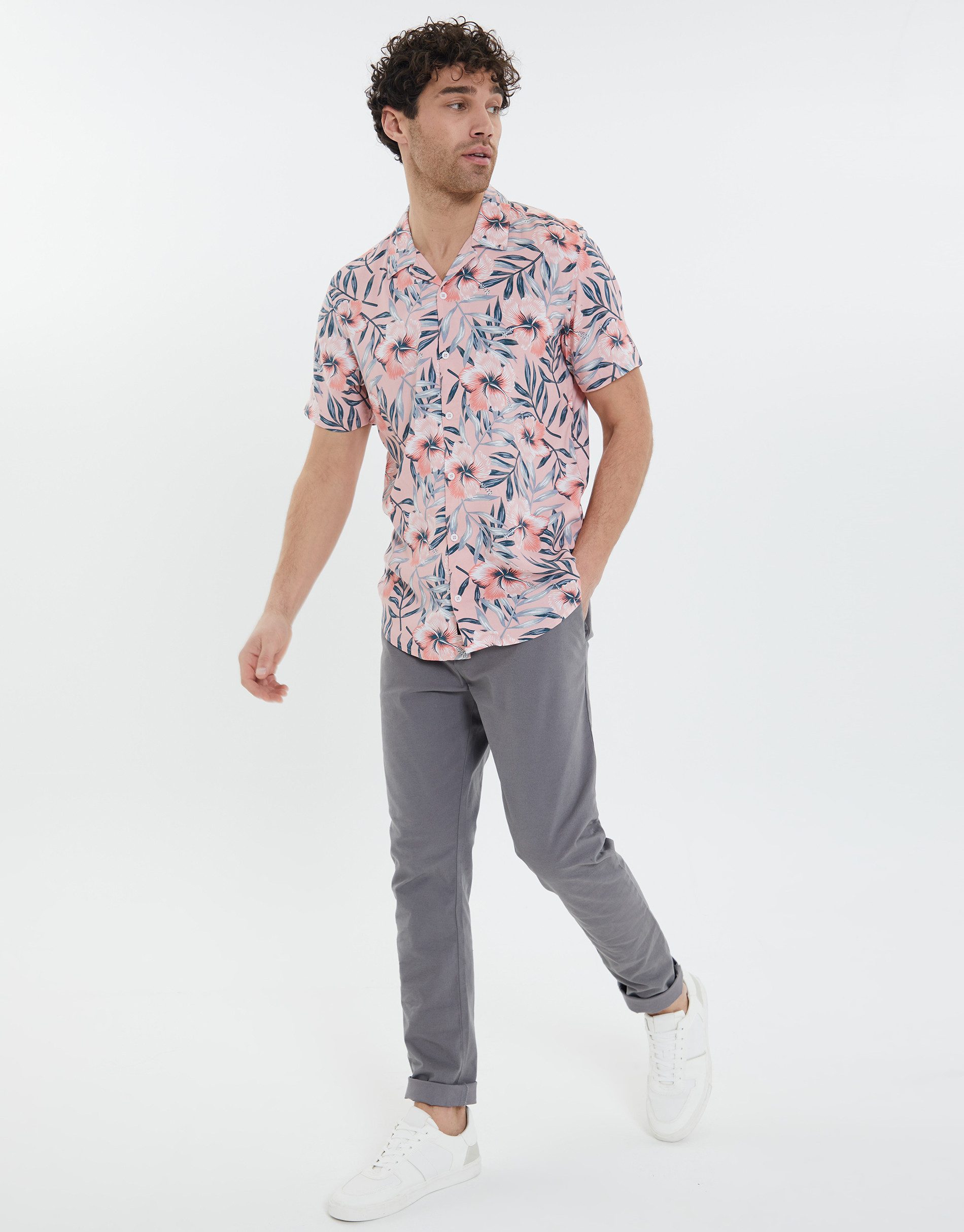 Threadbare Kurzarmhemd (1-tlg) mit tollem Allover-Print