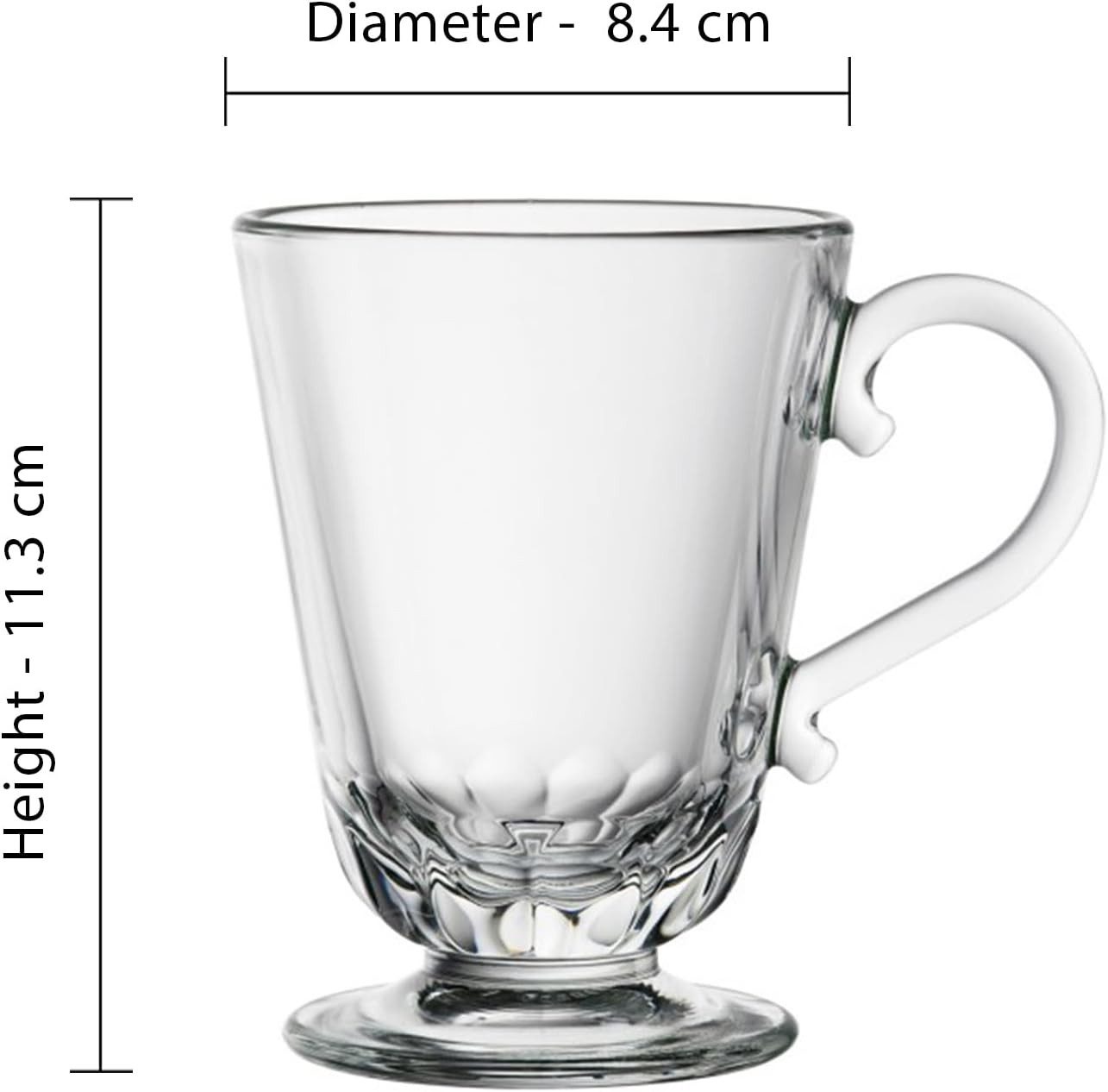 La Rochere Becher Glasbecher "Louison", Füllvolumen 250 ml, Ø 8,3 cm, 11 cm, 6 Stück, 1-tlg.