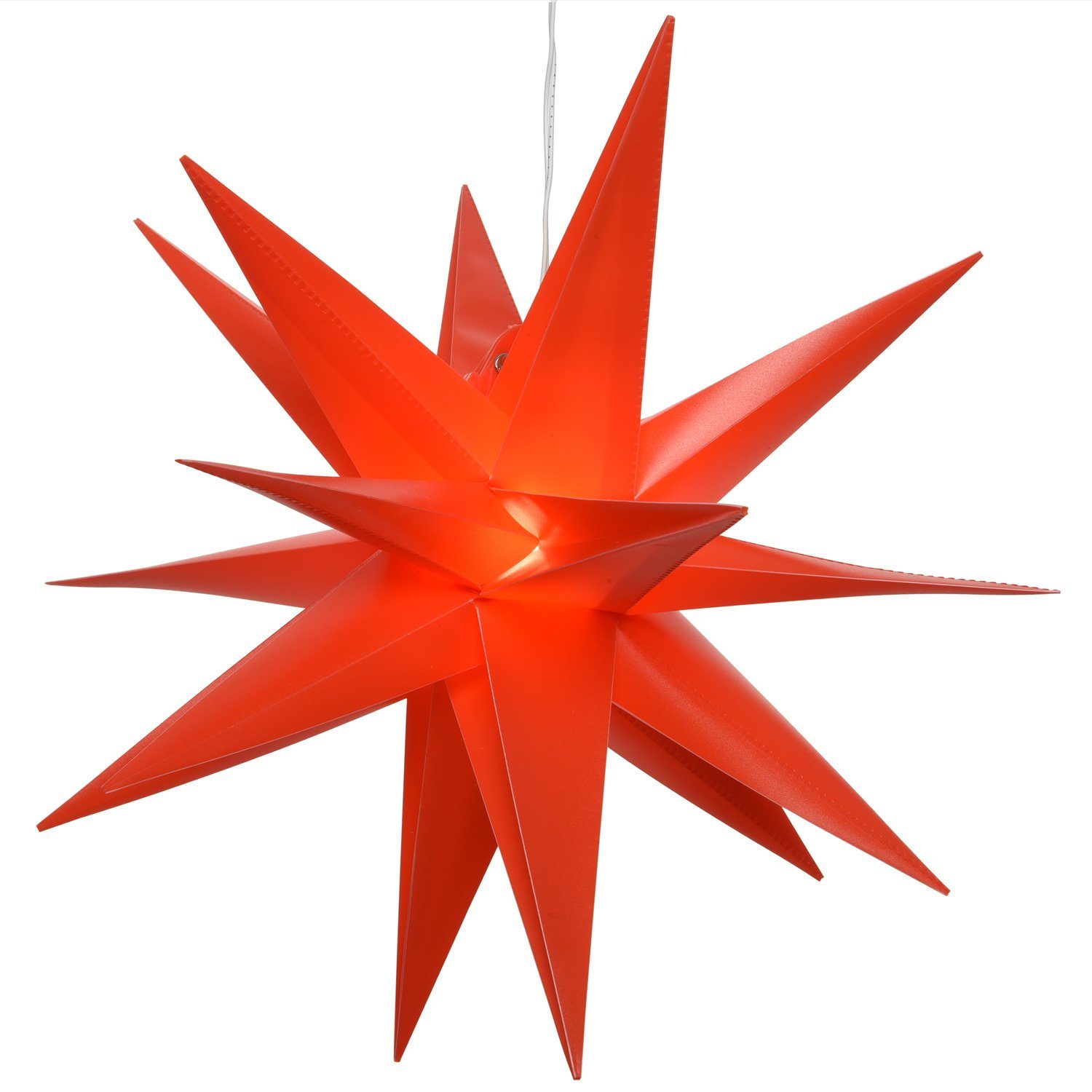 MARELIDA LED-Stern für außen LED Outdoor 3D Stern Leuchtstern hängend 40cm Weihnachtsstern Außen, LED Classic, warmweiß (2100K bis 3000K)