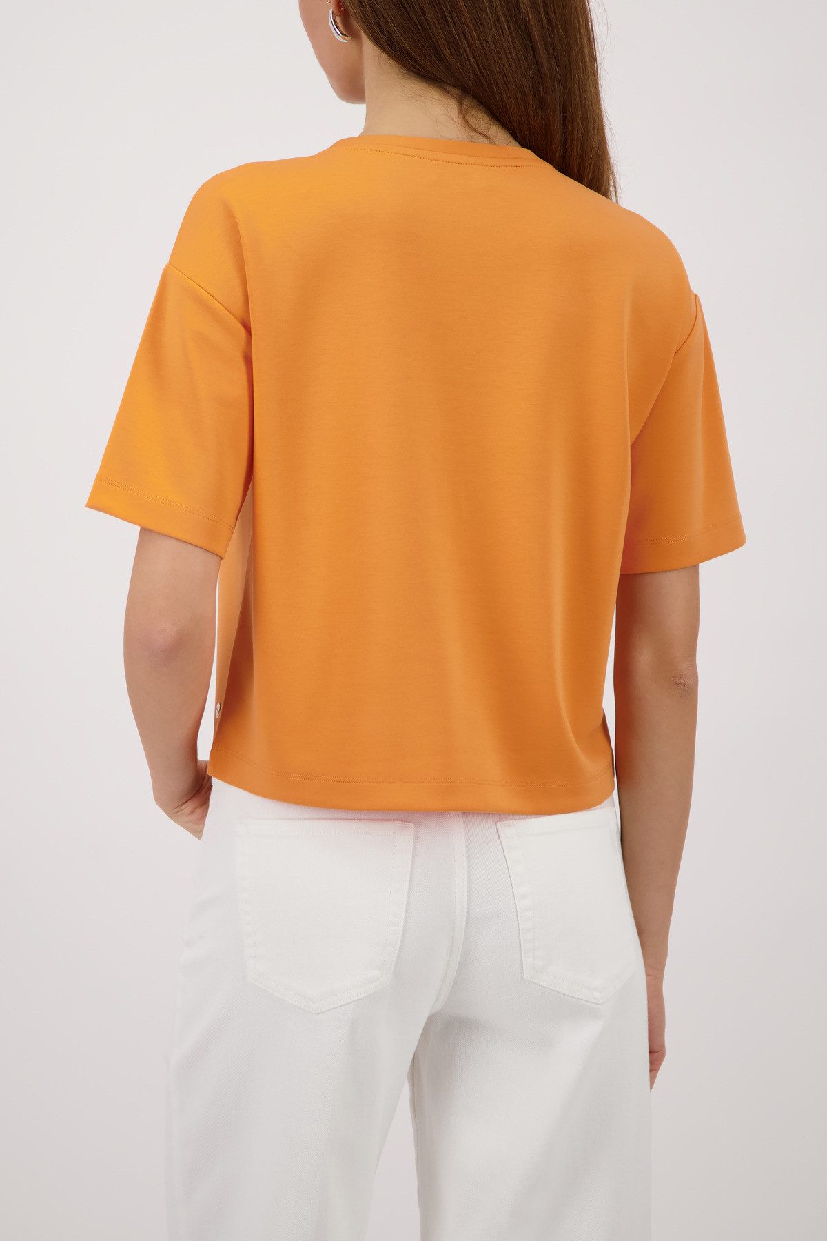 Monari Sweatshirt Basic Tasche+Schmuck Regular fit mit Strasssteinen