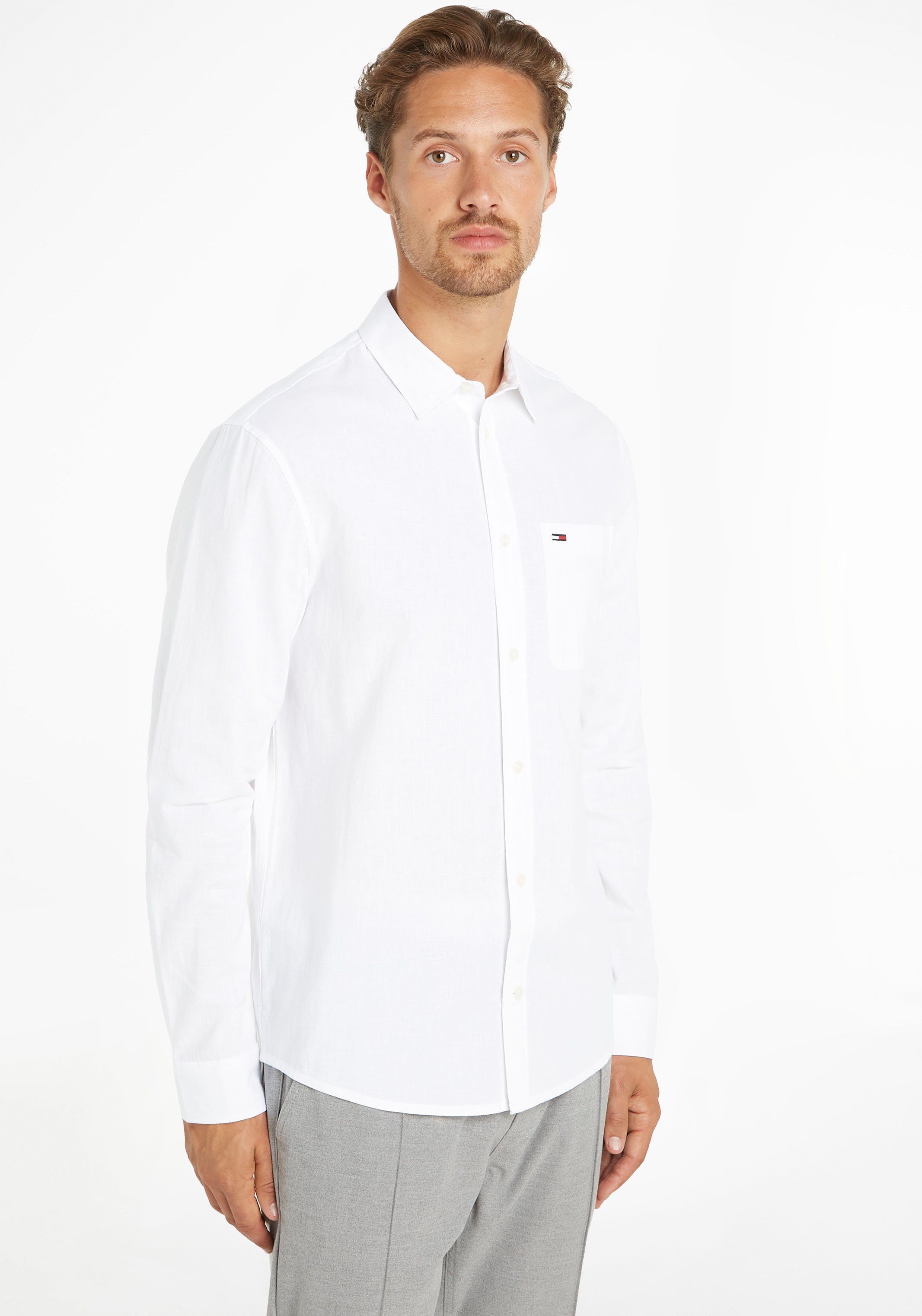 Tommy Jeans Langarmhemd TJM REG LINEN BLEND SHIRT