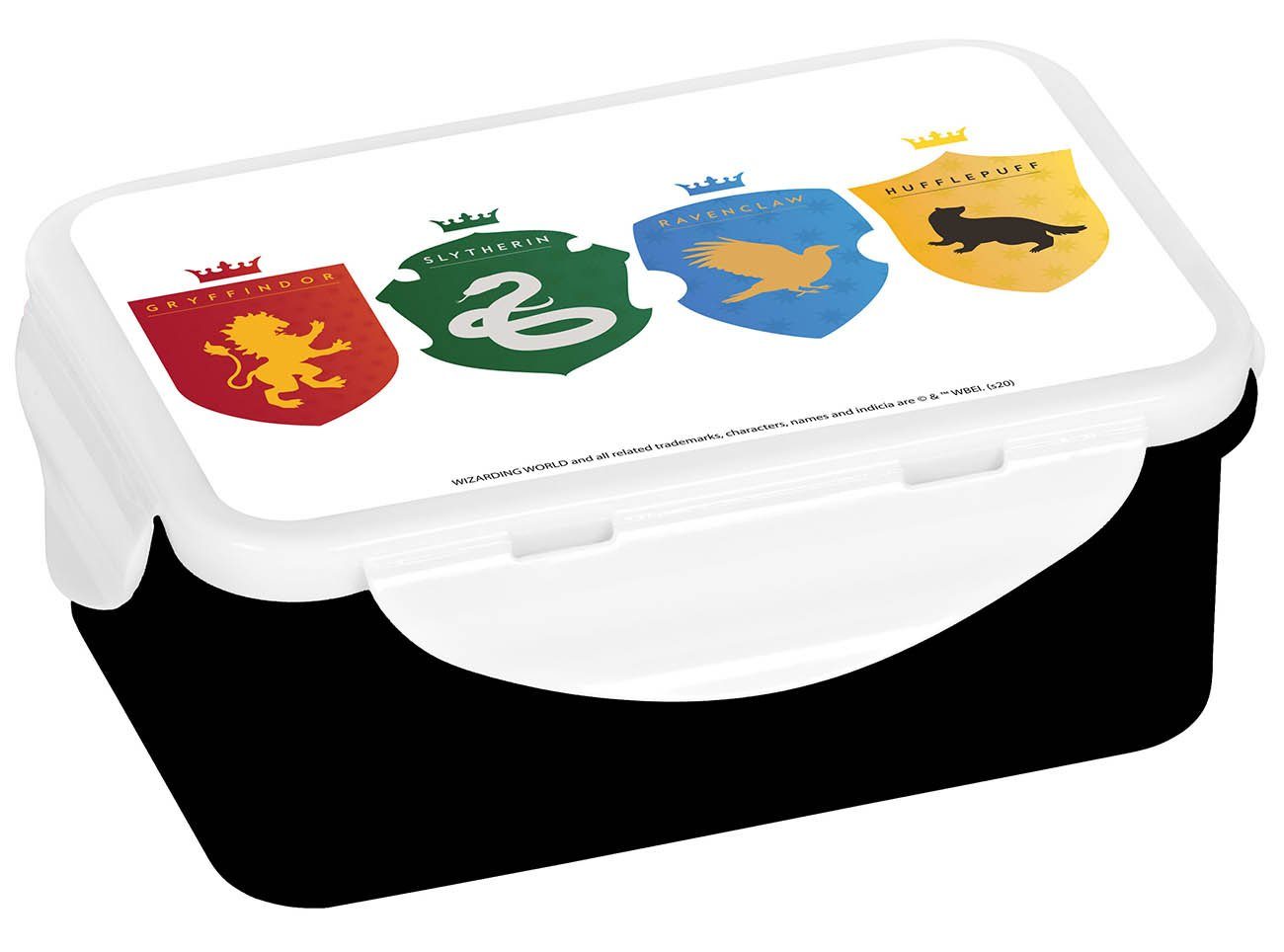 Geda Labels GmbH Lunchbox Harry Potter Wappen, PP, (1-tlg), Schwarz, 16x10,5x6,5cm, spülmaschinengeeignet
