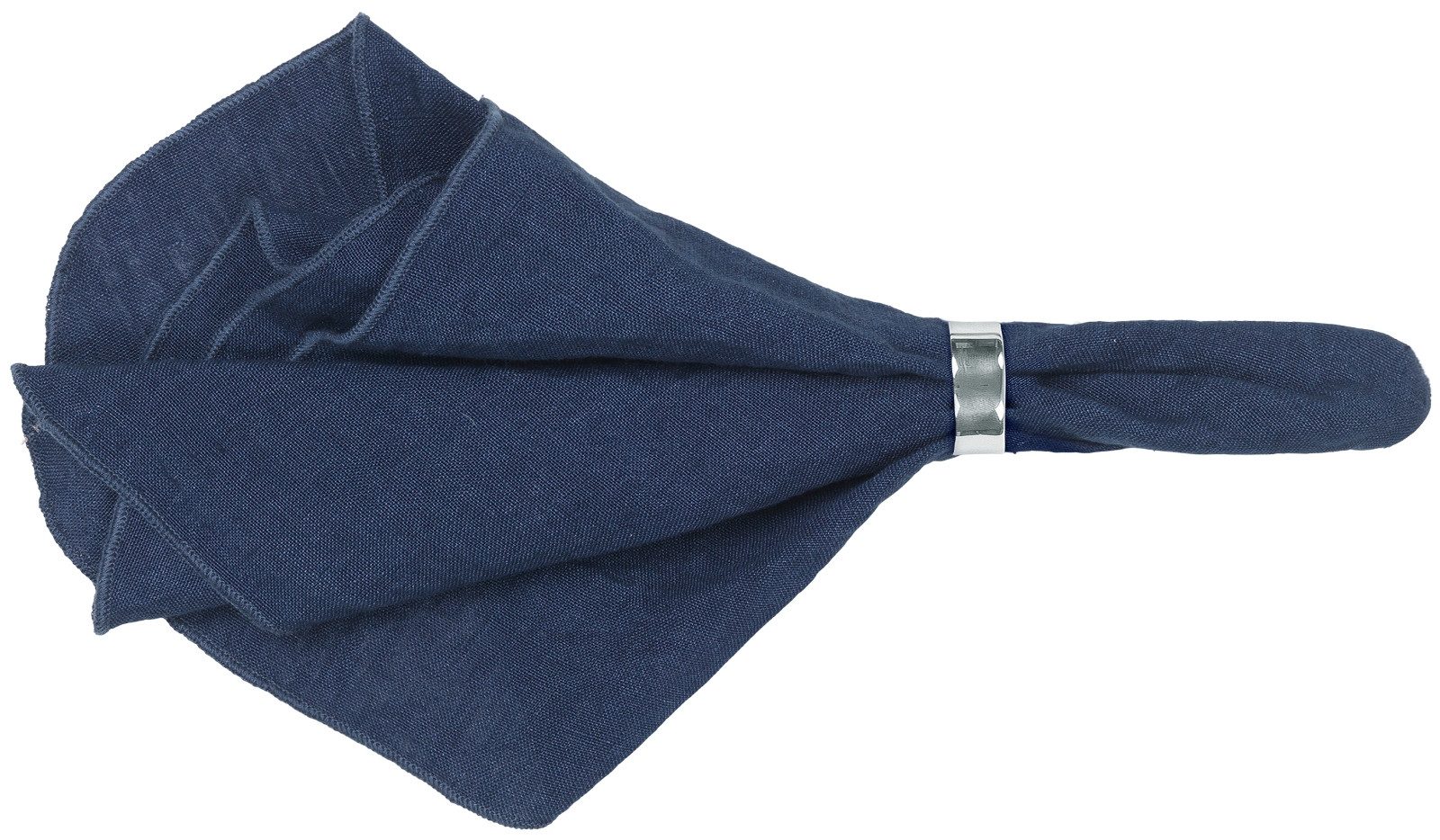 Broste Copenhagen Stoffserviette Gracie Serviette Leinen Insignia Blue 45 x 45 cm, Gracie Serviette
