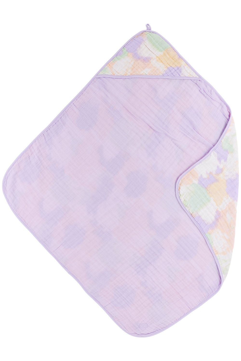 Tie-Dye Lilac, Meyco Soft Baby Kapuzenhandtuch (1-St), 80x80cm Jersey