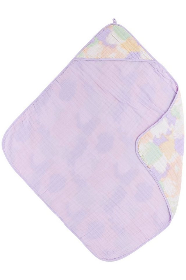 Meyco Baby Kapuzenhandtuch Tie-Dye Soft Lilac, Jersey (1-St), 80x80cm