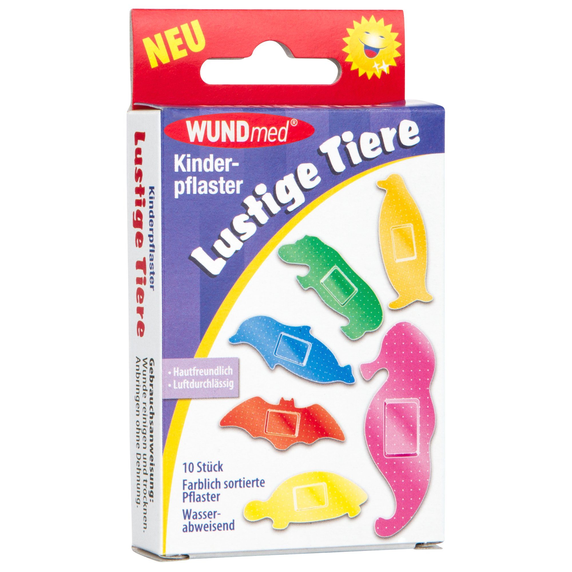 Wundmed Wundpflaster WUNDmed® Kinderpflaster "Lustige Tiere" 55 x 22 cm 10 Stück/Packung