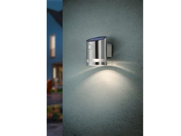 meineWunschleuchte LED Solarleuchte, Bewegungsmelder, LED fest integriert, Warmweiß, 2er-Set Außenbeleuchtung Hauswand mit Bewegungsmelder Solarlicht IP 44