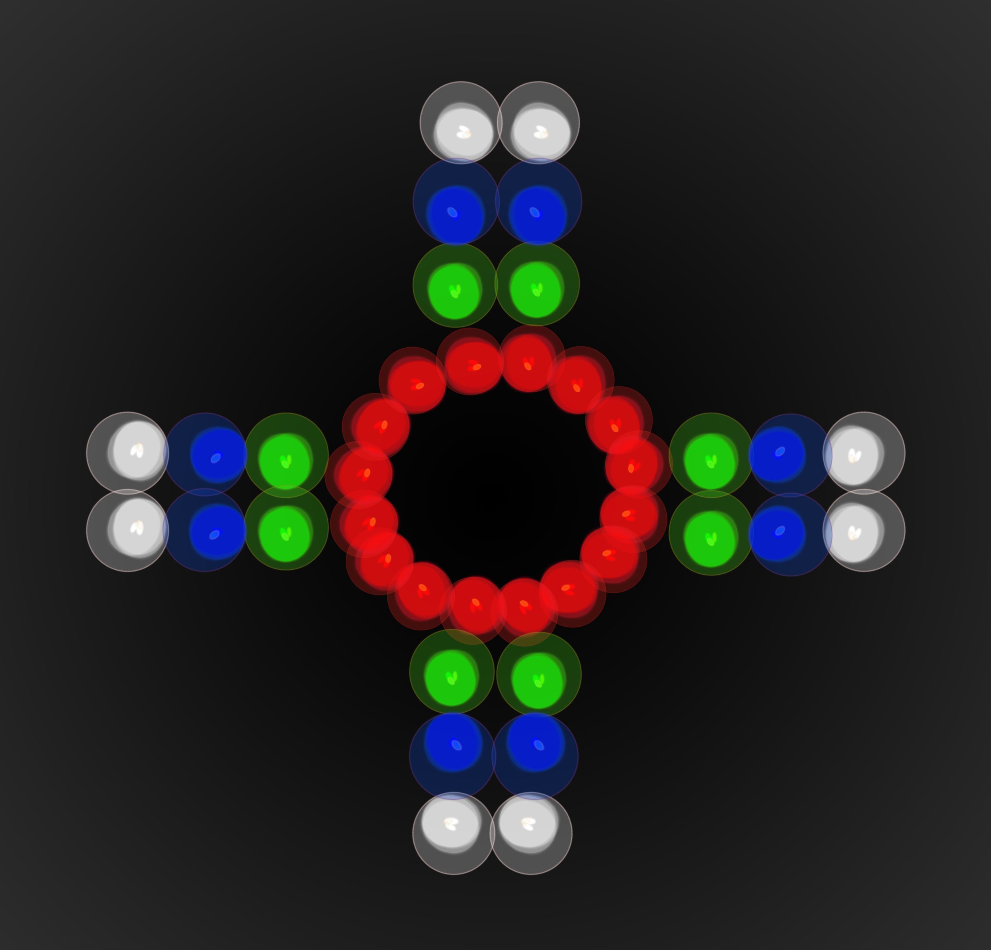 Blau,Grün,Rot,Weiß Dynamischer einstellbar, Stroboskop- Discolicht Farbeffekte und LED LE-180, Strahleneffekt, Alecto