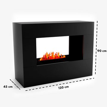 GLOW FIRE Elektrokamin Konsalik Wasserdampf Kamin, Elektrischer Kamin, Wasserdampfkamin mit 3D Feuer und Knisterfunktion