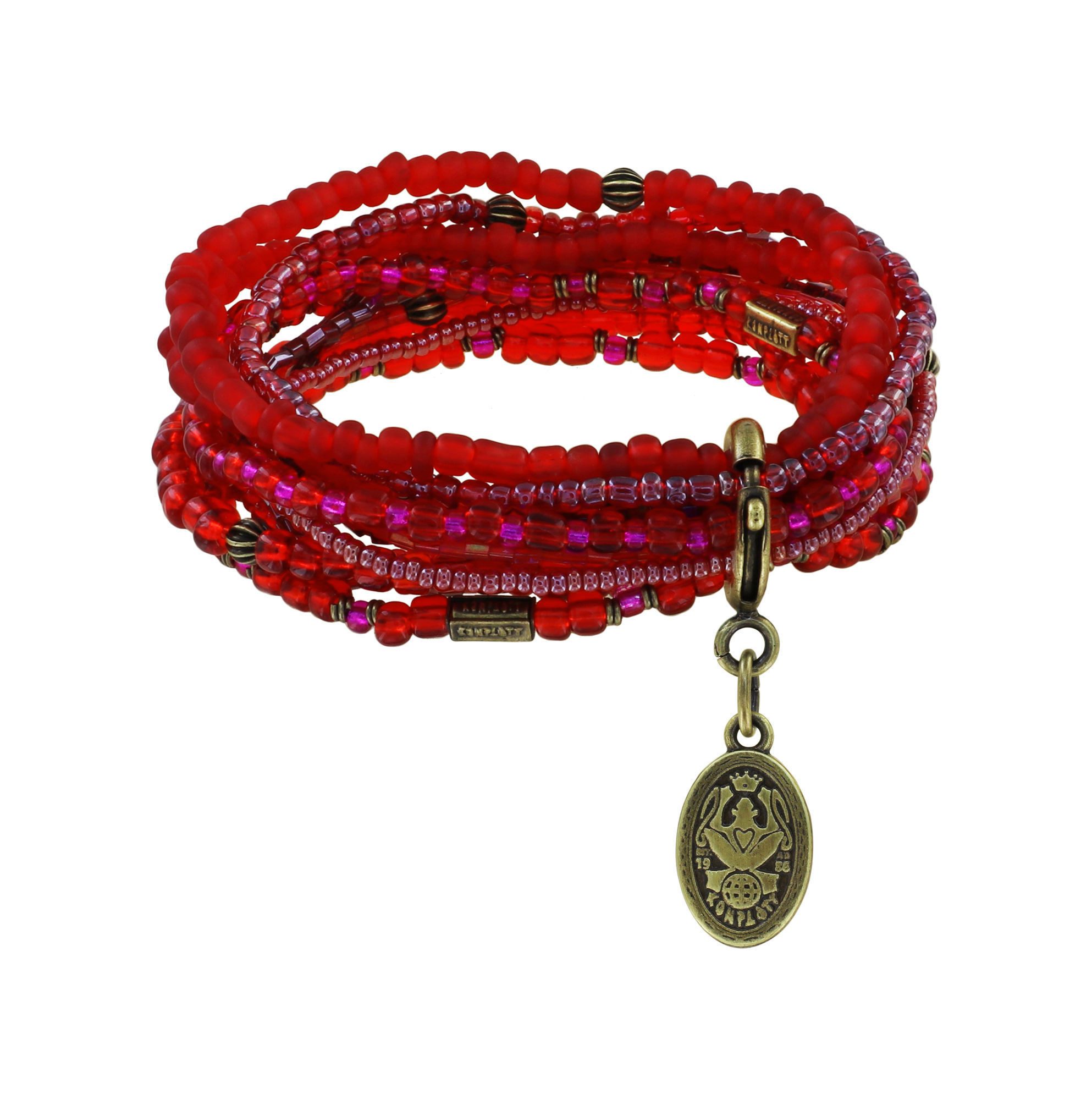 KONPLOTT Armband KONPLOTT Armband Petit Glamour d´Afrique rot antik Messing bracelet