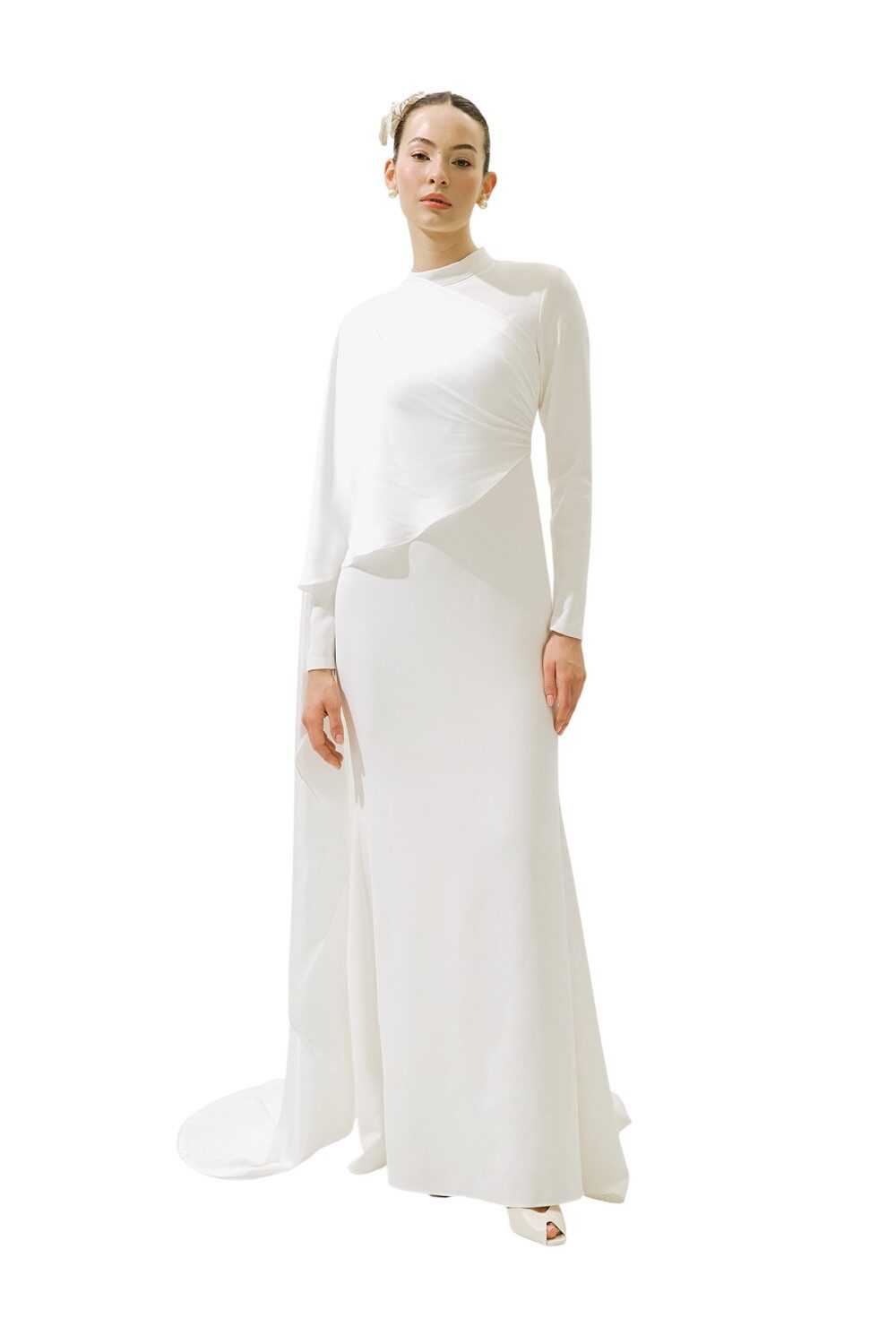 MANUKA Abendkleid LANA CAPE ABENDKLEID SCHWARZ