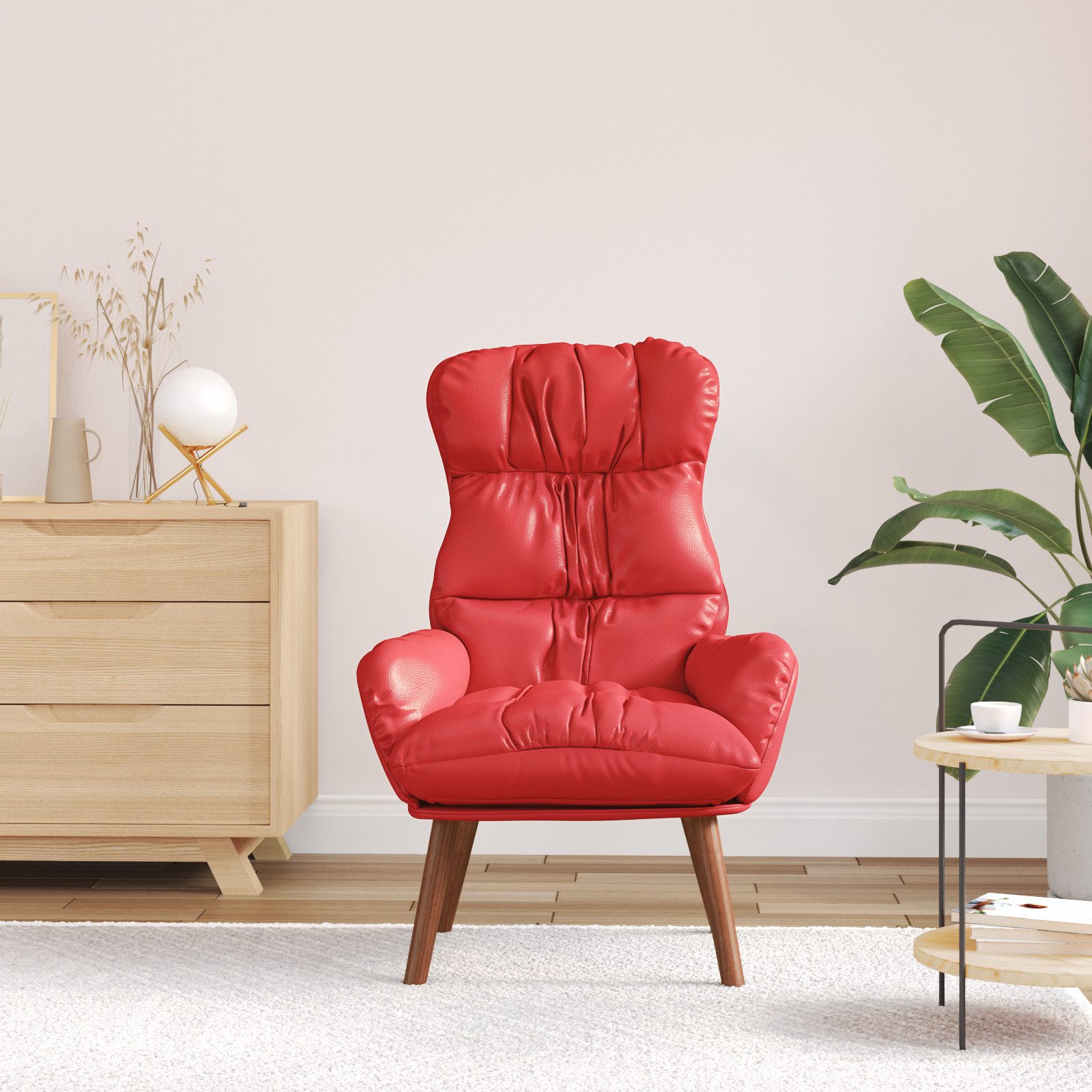 vidaXL Sessel Relaxsessel Rot Kunstleder (1-St) günstig online kaufen