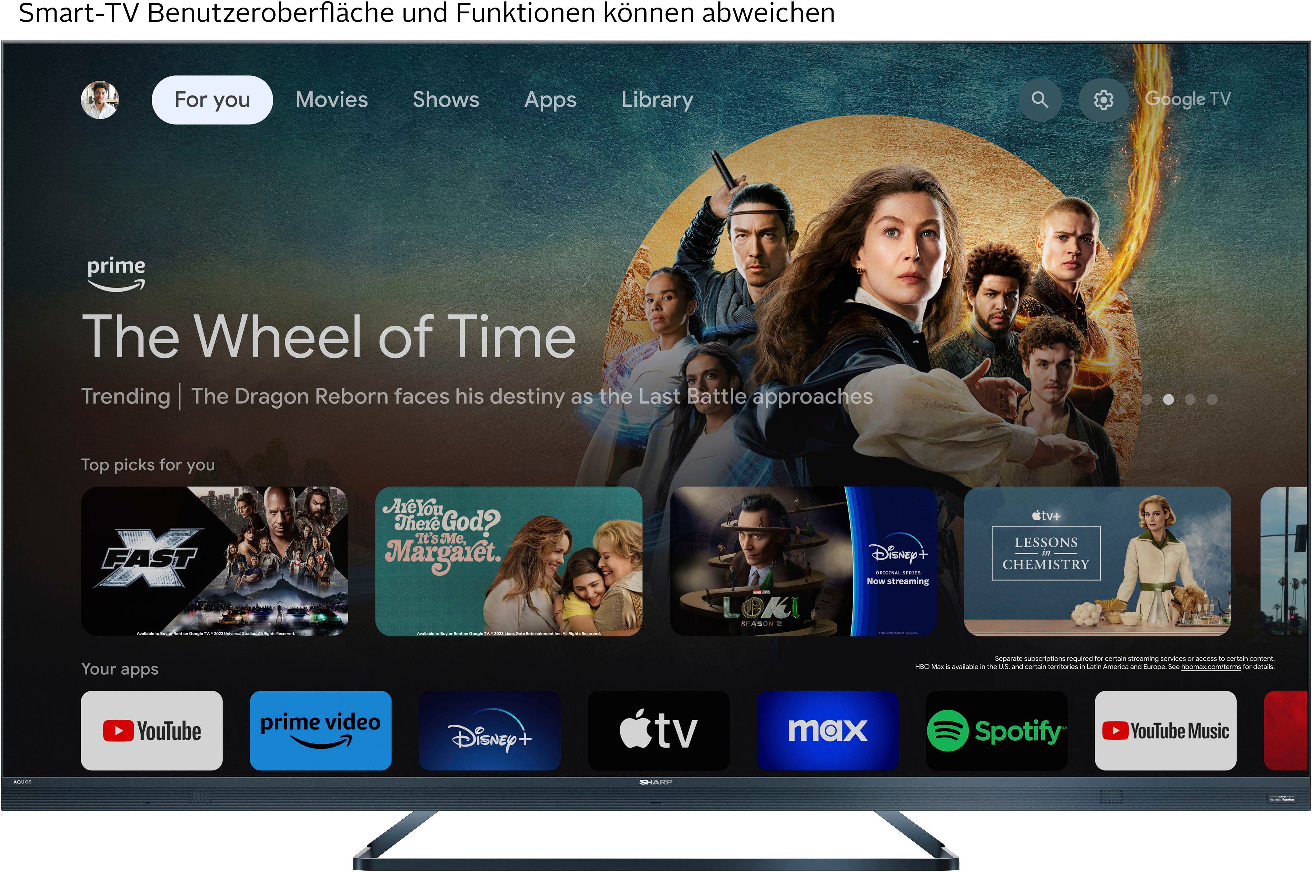 Sharp 4T-C65FQx LED-Fernseher (164 cm/65 Zoll, schwarz ! RABATT: 16.41%