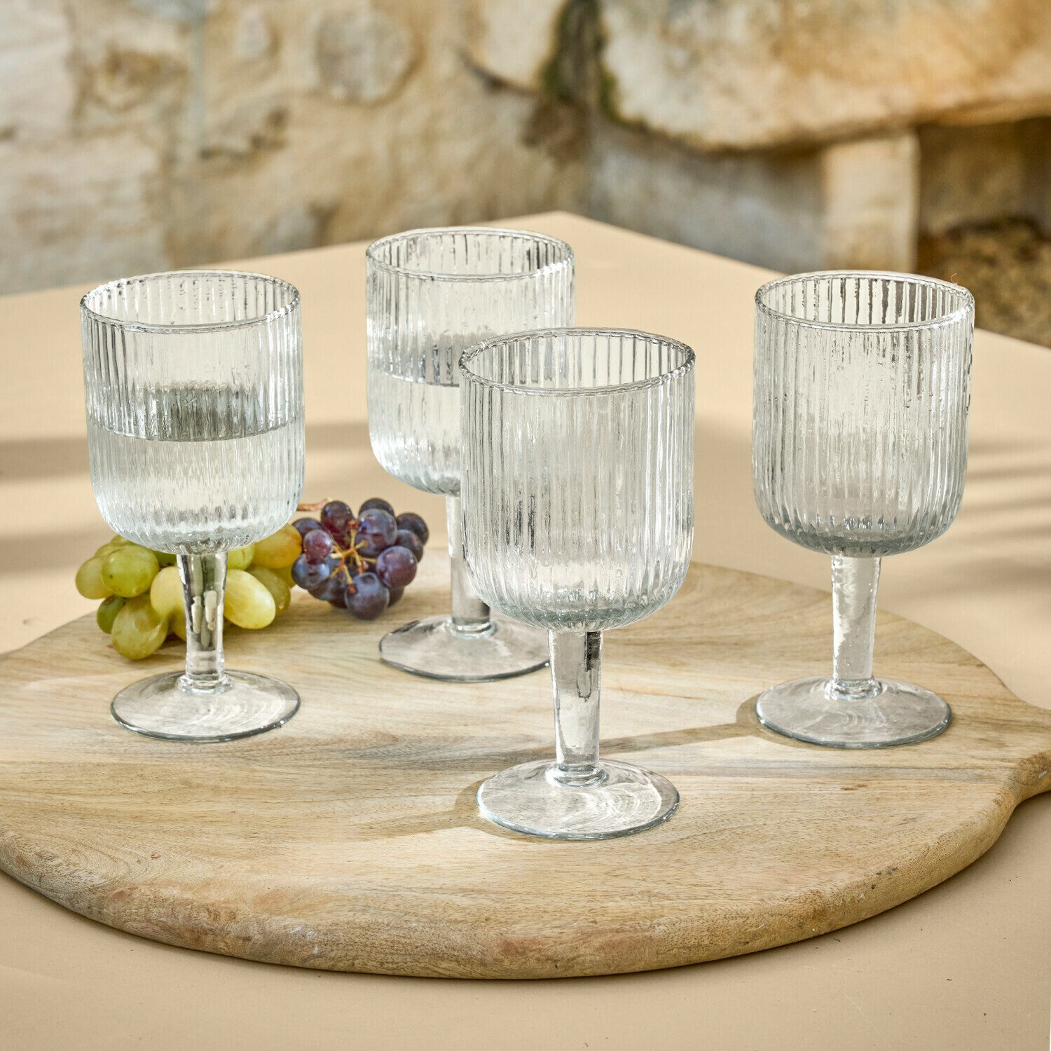 Mirabeau Glas Glas 4er Set Caleza klar, Glas